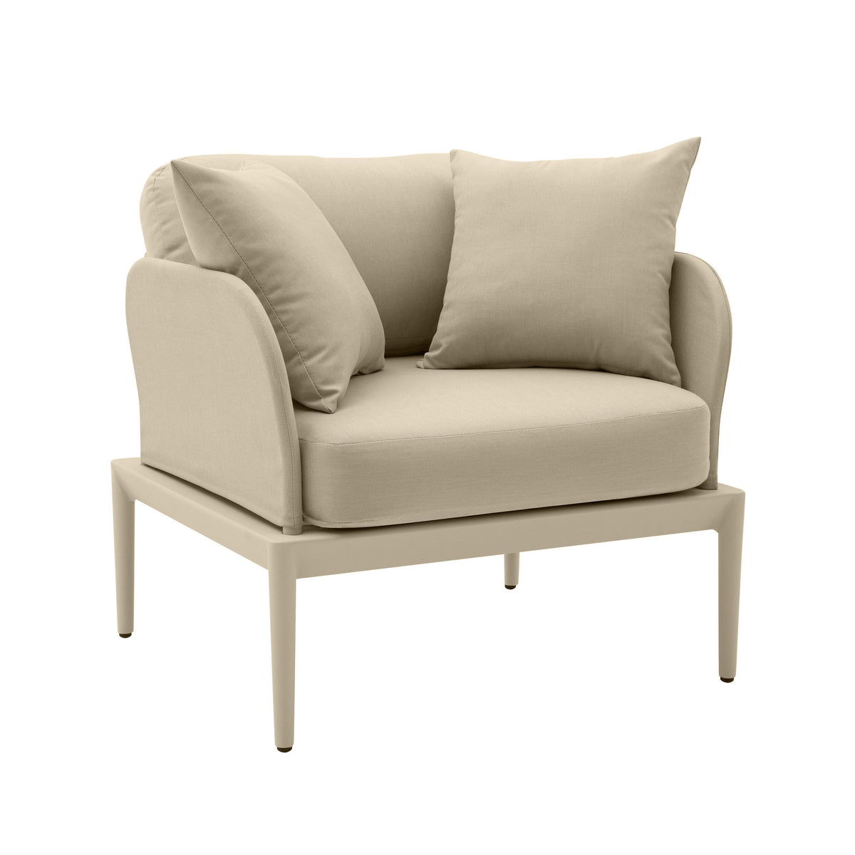 Kapri Taupe Outdoor Armchair