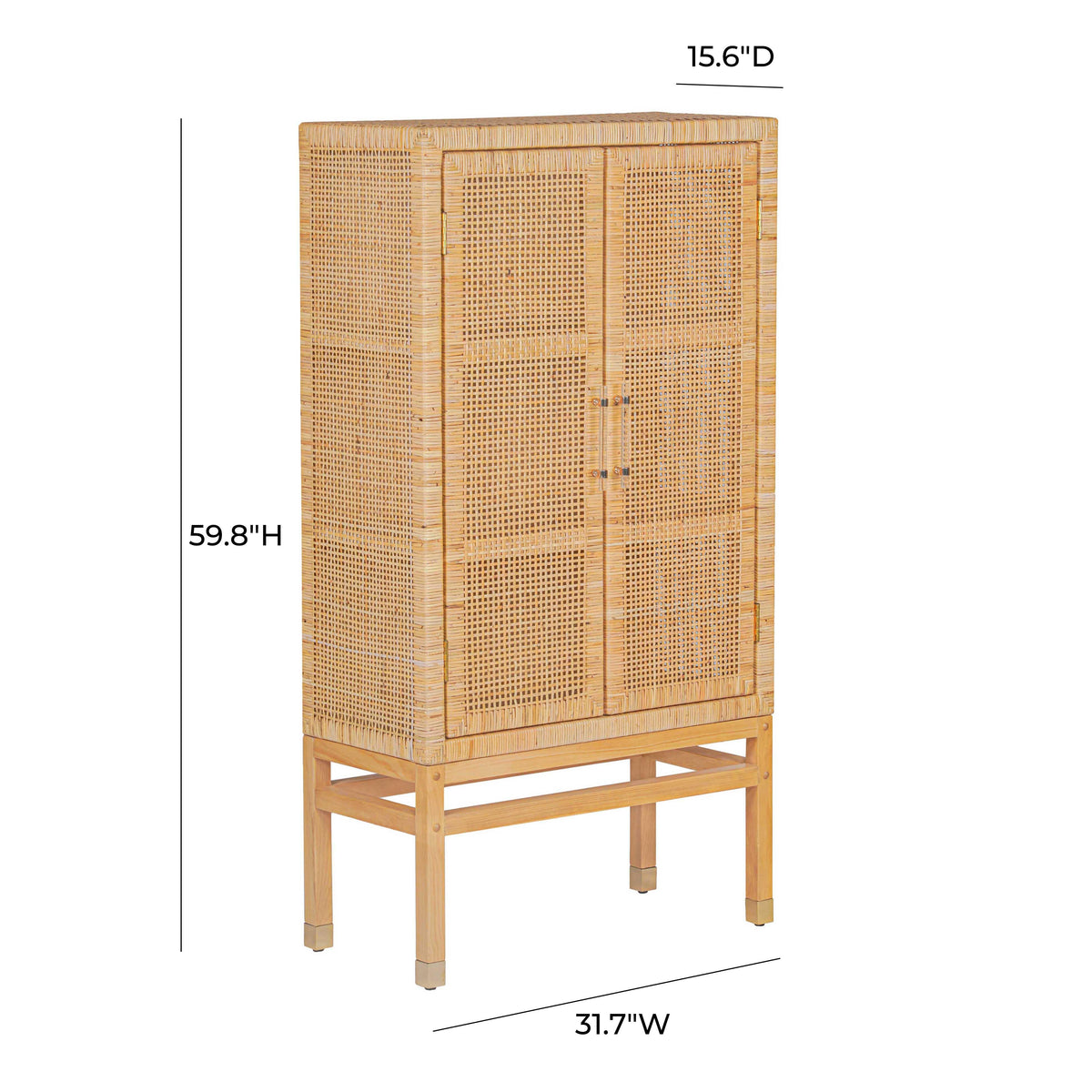 Amara Natural Woven Rattan Cabinet