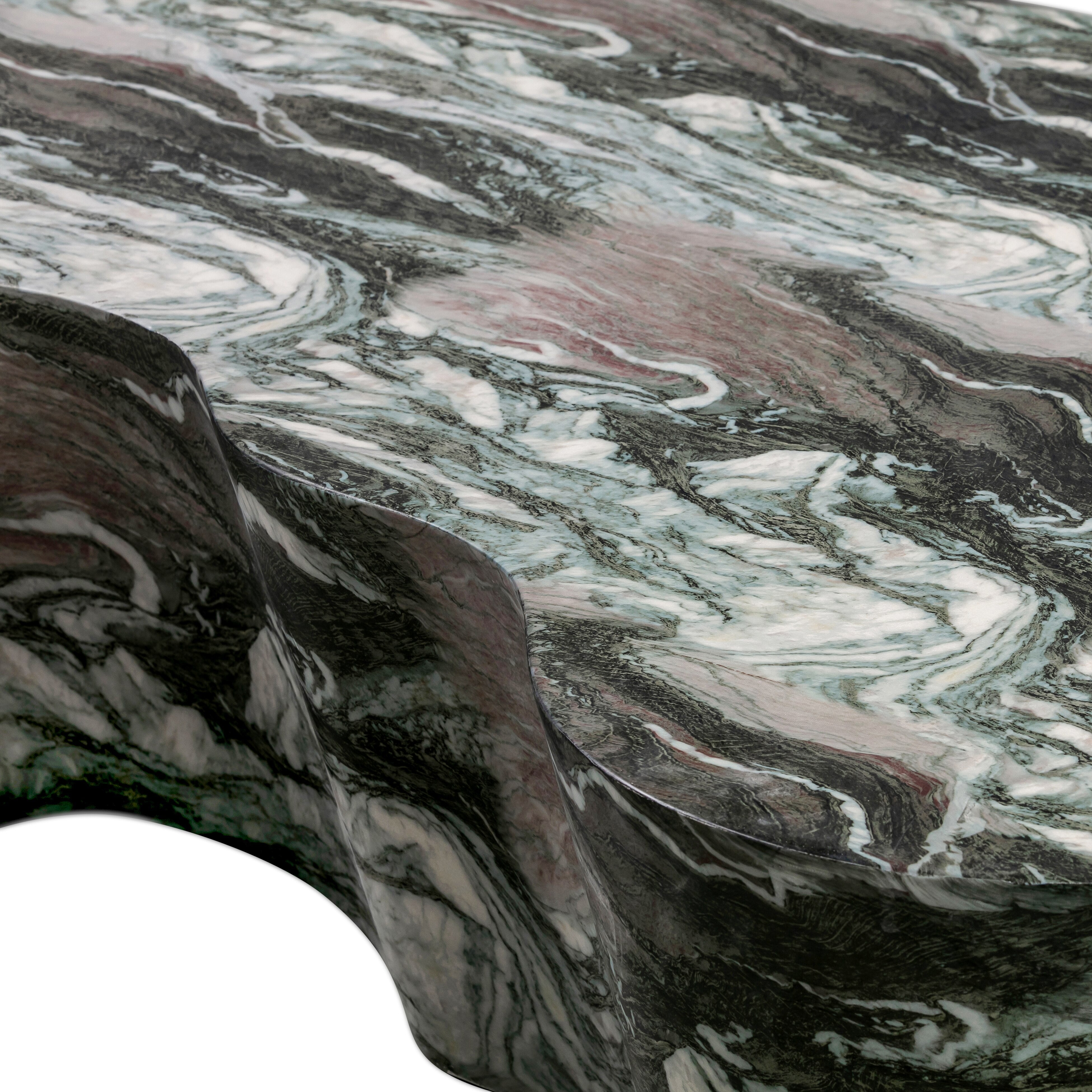 Slab Grey/Blush Faux Marble Coffee Table - UK