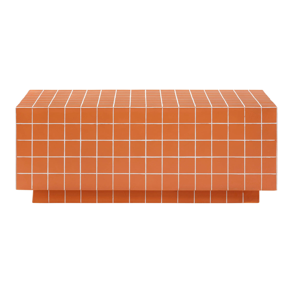 Mixie Brick Orange Tile Indoor / Outdoor Coffee Table