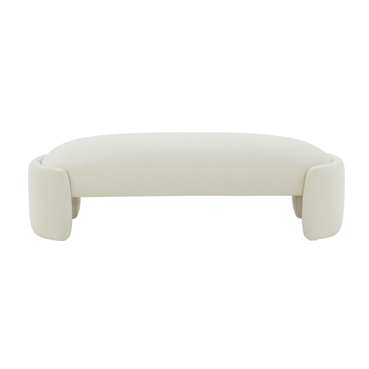 Toledo Cream Velvet Bench
