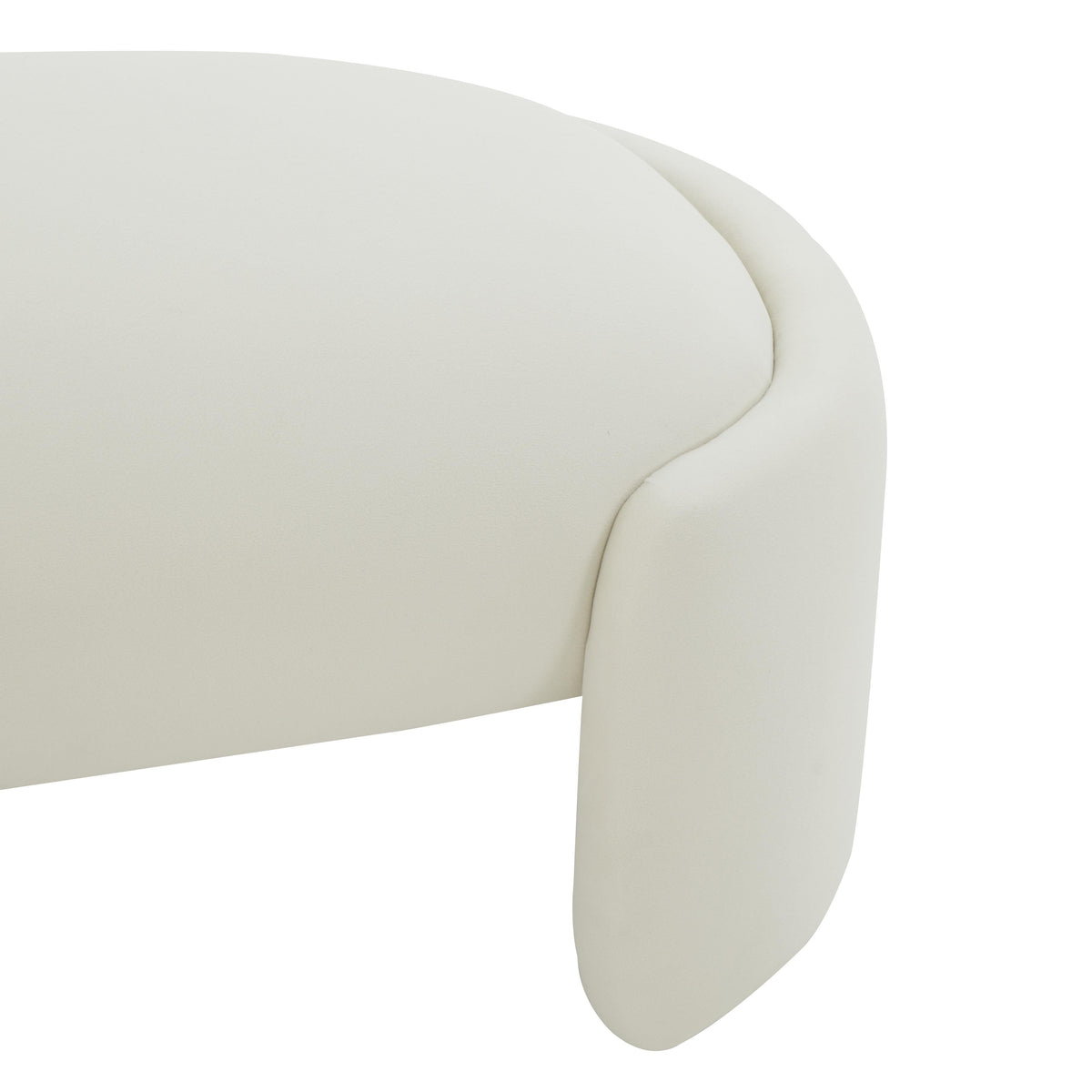 Toledo Cream Velvet Bench
