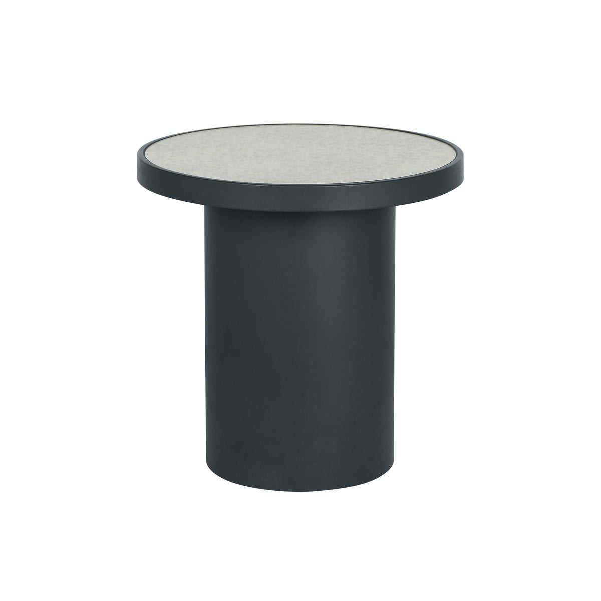Nautilus Antique Silver Mirrored Side Table - UK