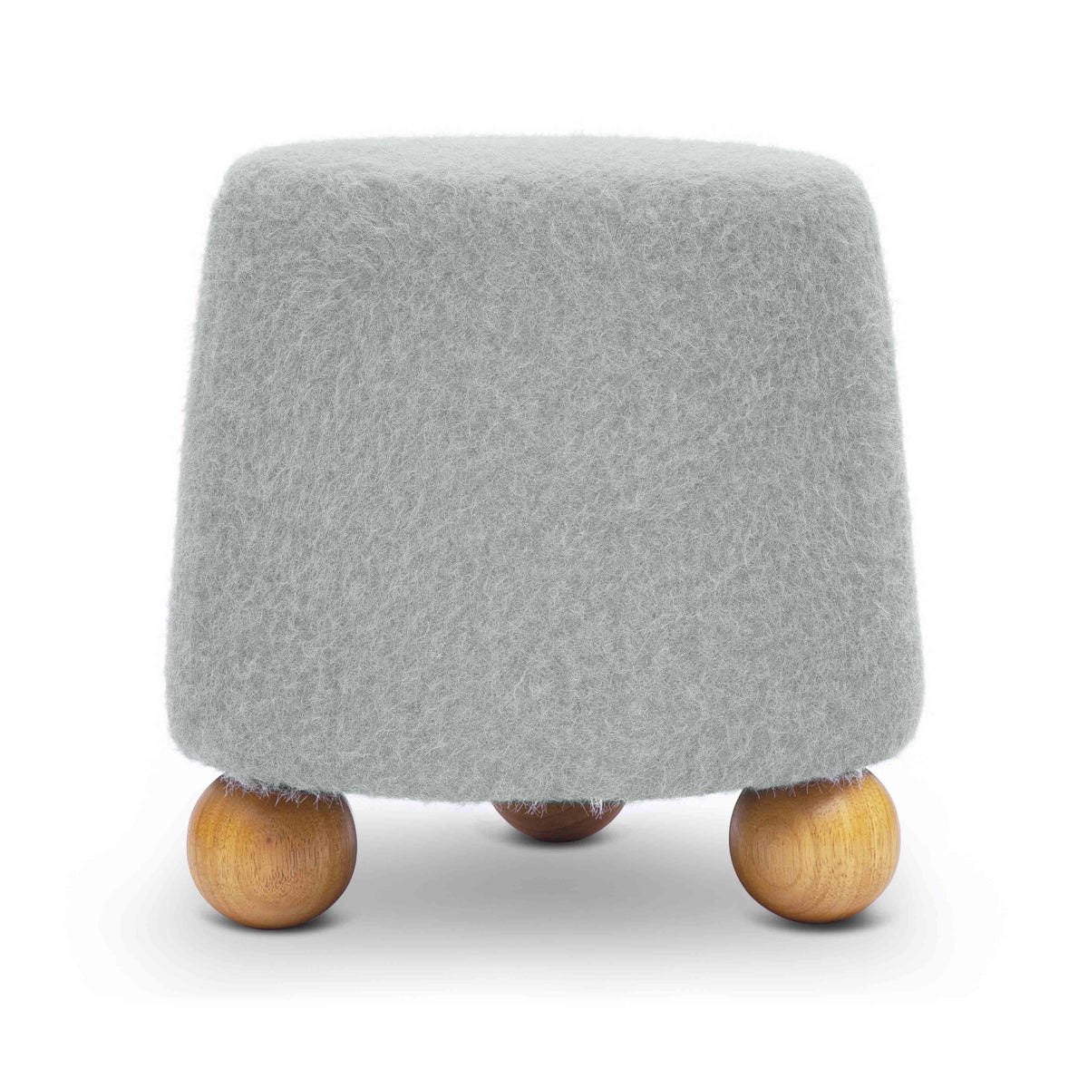 Jaine Stone Grey Loose Mohair Ottoman