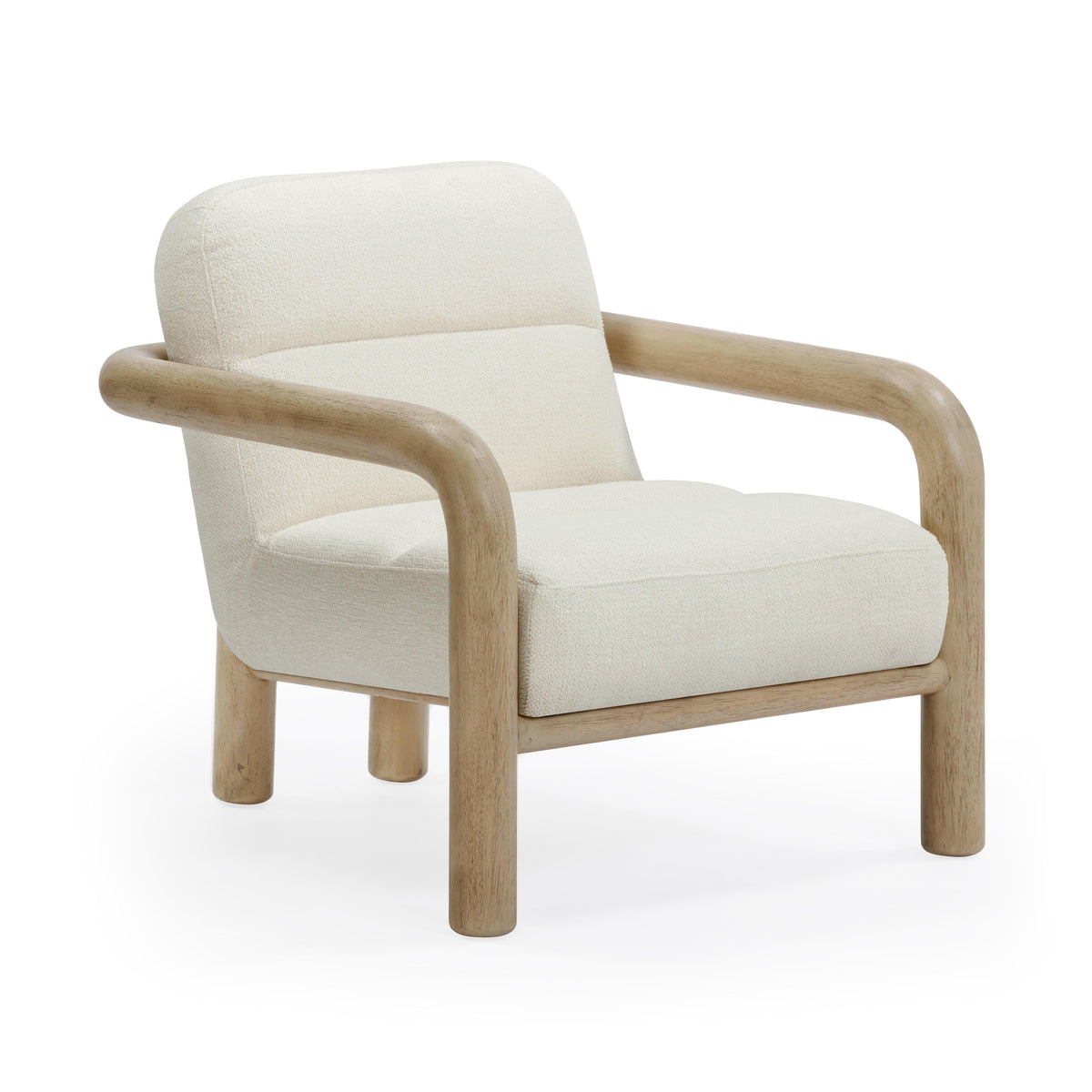 Bekah Cream Texture Weave Accent Chair