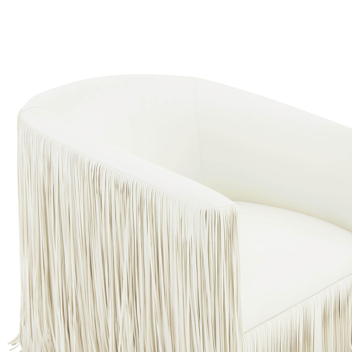 Shag Me Ivory Vegan Leather Swivel Chair - UK
