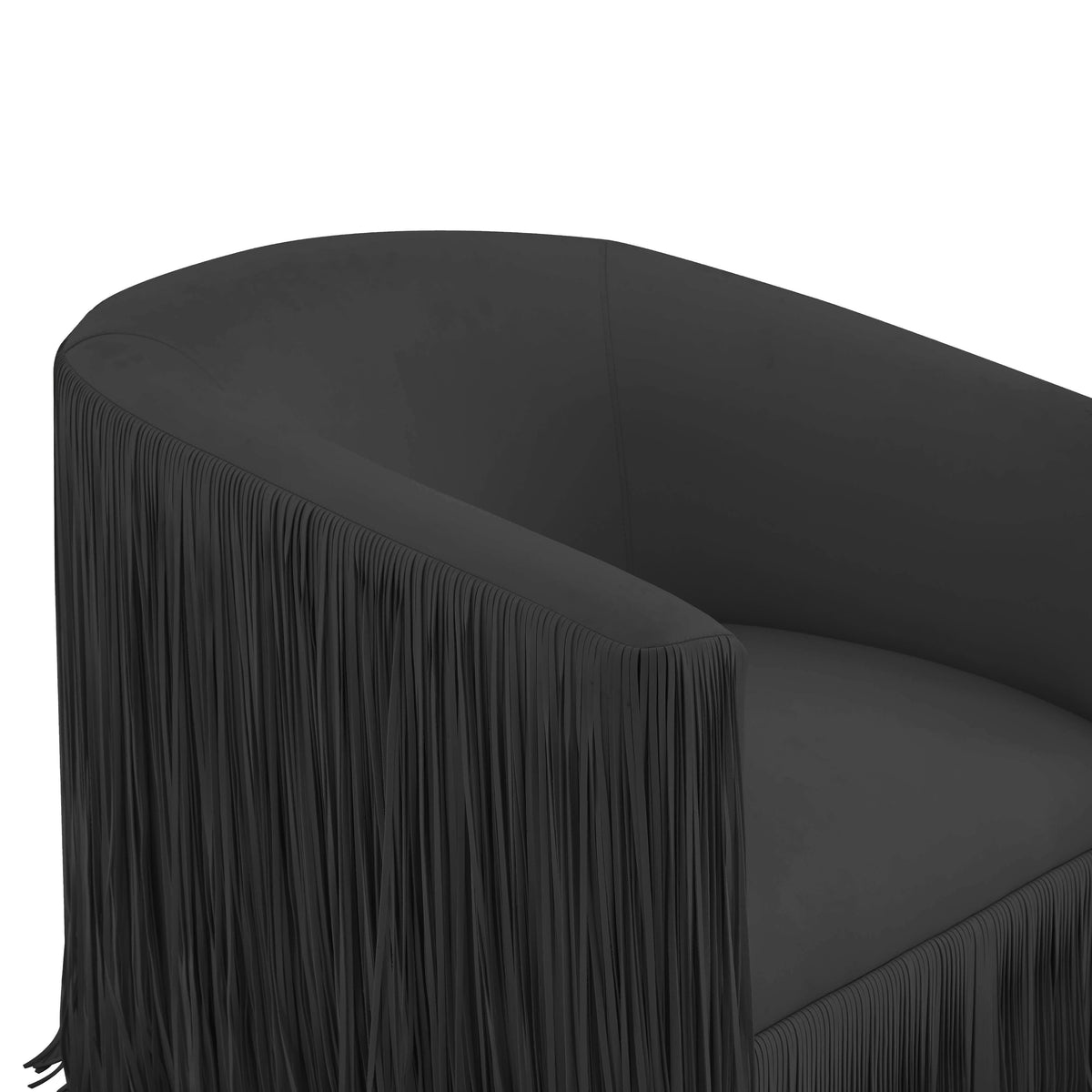 Shag Me Black Vegan Leather Swivel Chair - UK