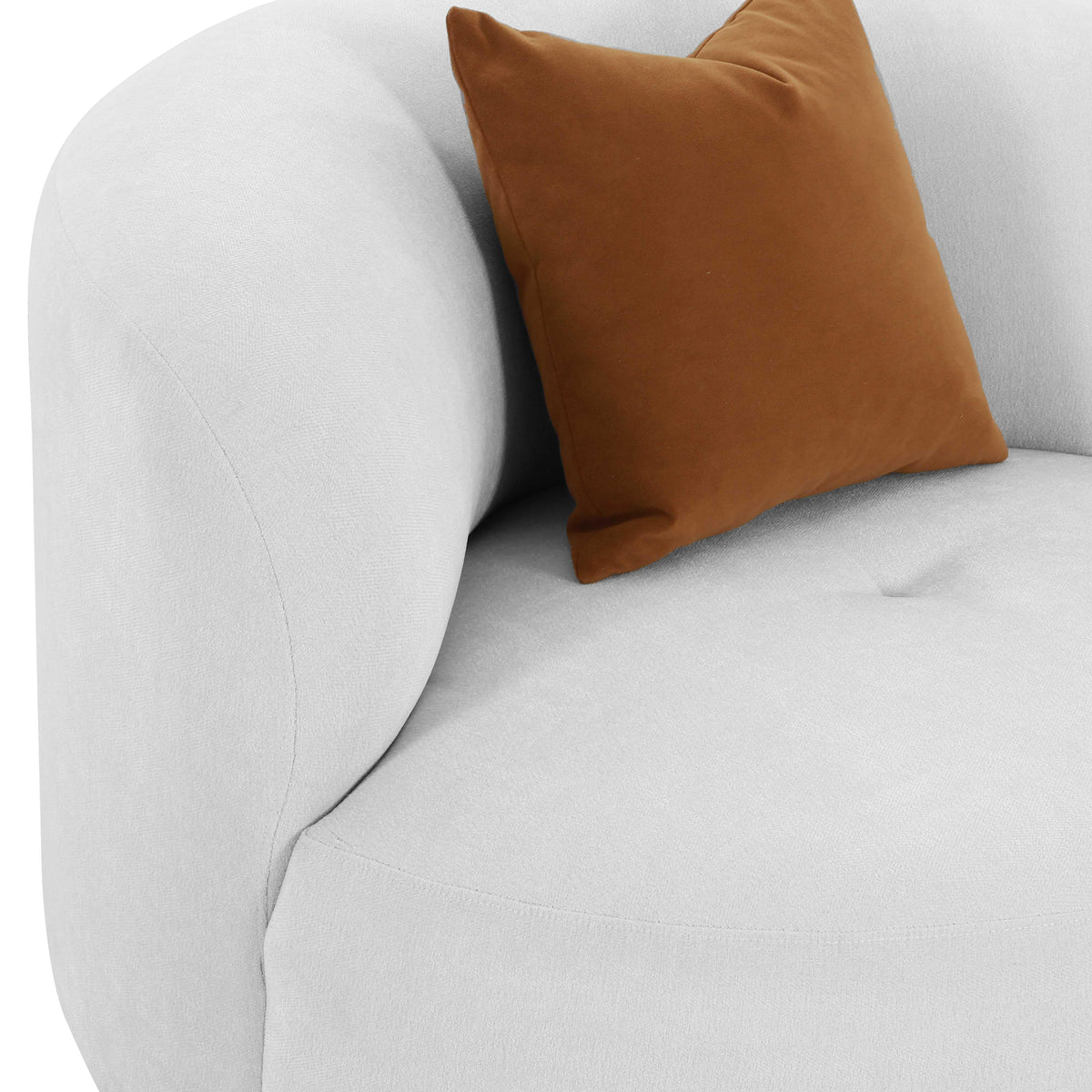 Fickle Grey Velvet Swivel Chair - UK
