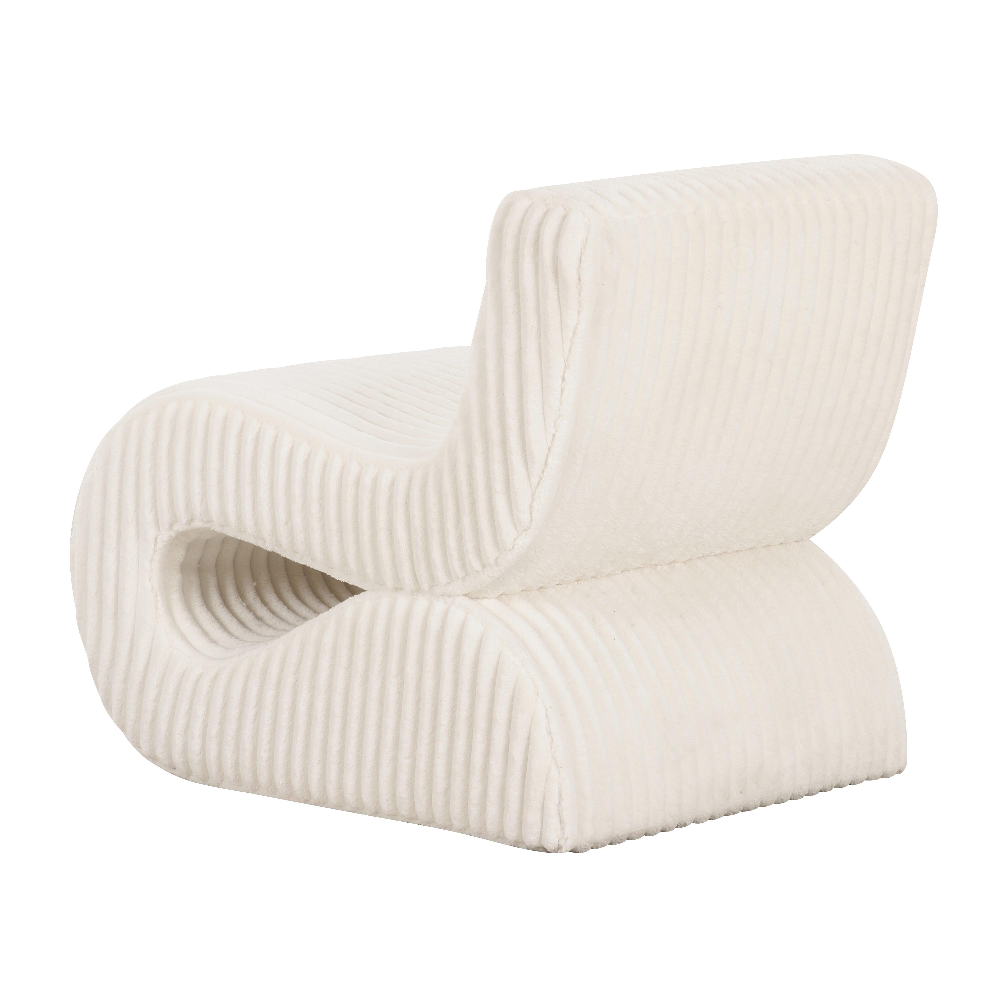 Senna Cream Oversized Corduroy Accent Chair