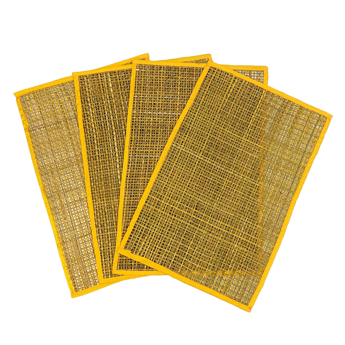 Peele Yellow Seagrass Placemats - Set of 4