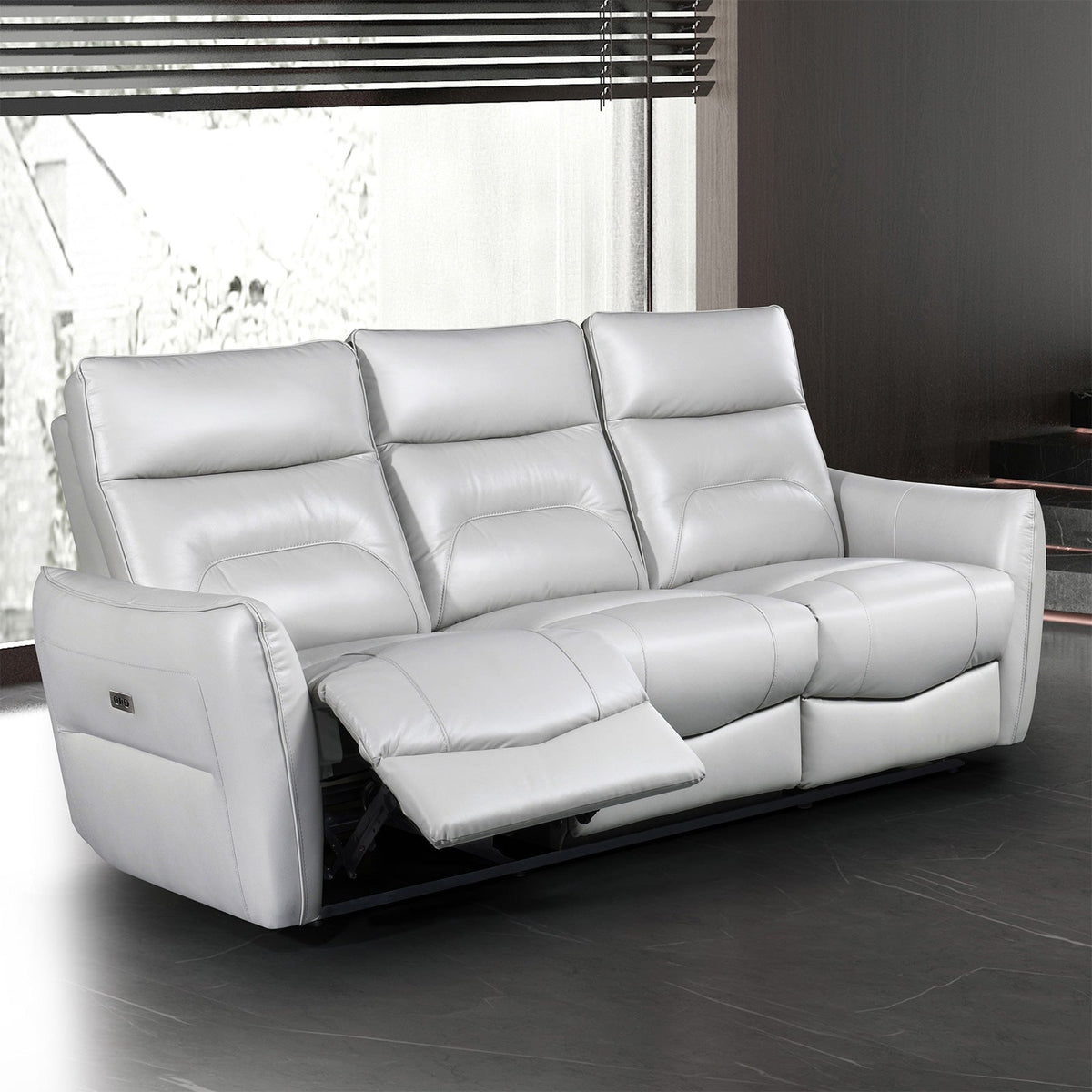 Terentius Taupe Contemporary Power Reclining Living Room Set
