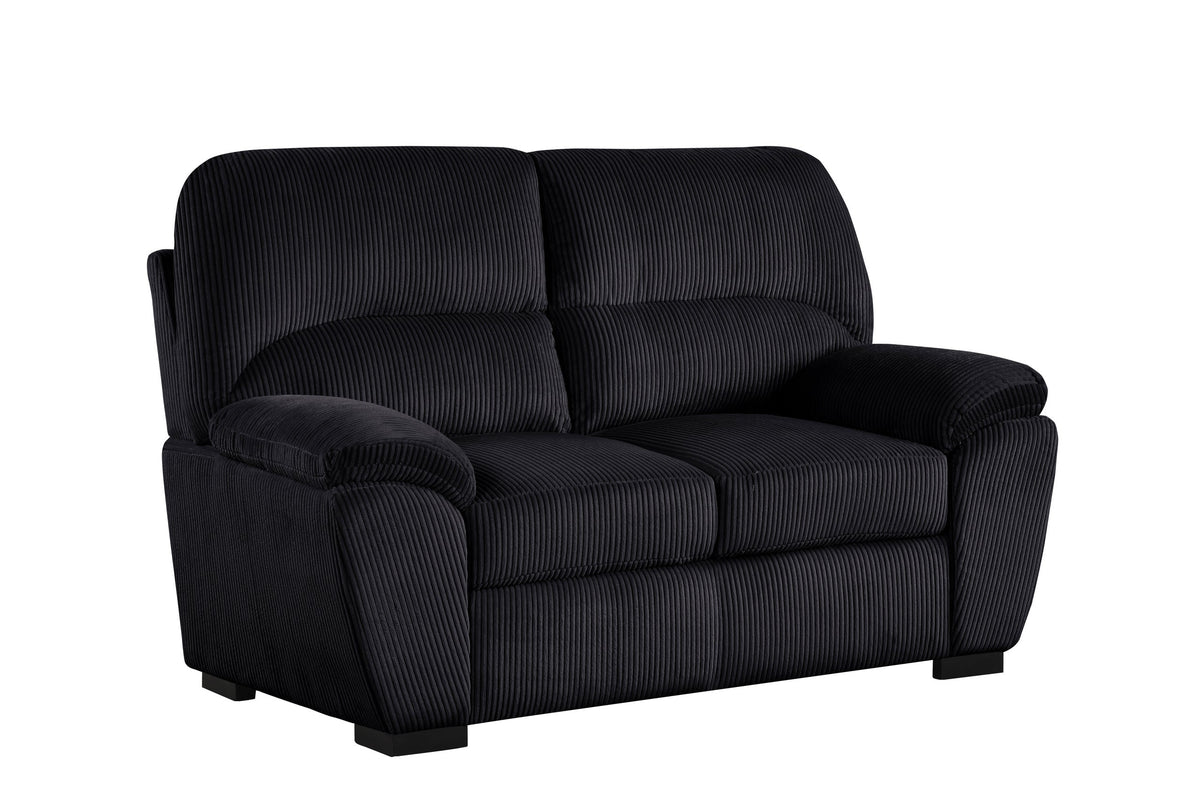Tiffany Black 2-Piece Living Room Set