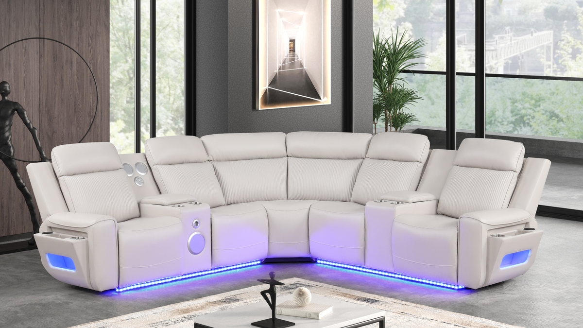 Galaxy Sand Power Reclining Sectional