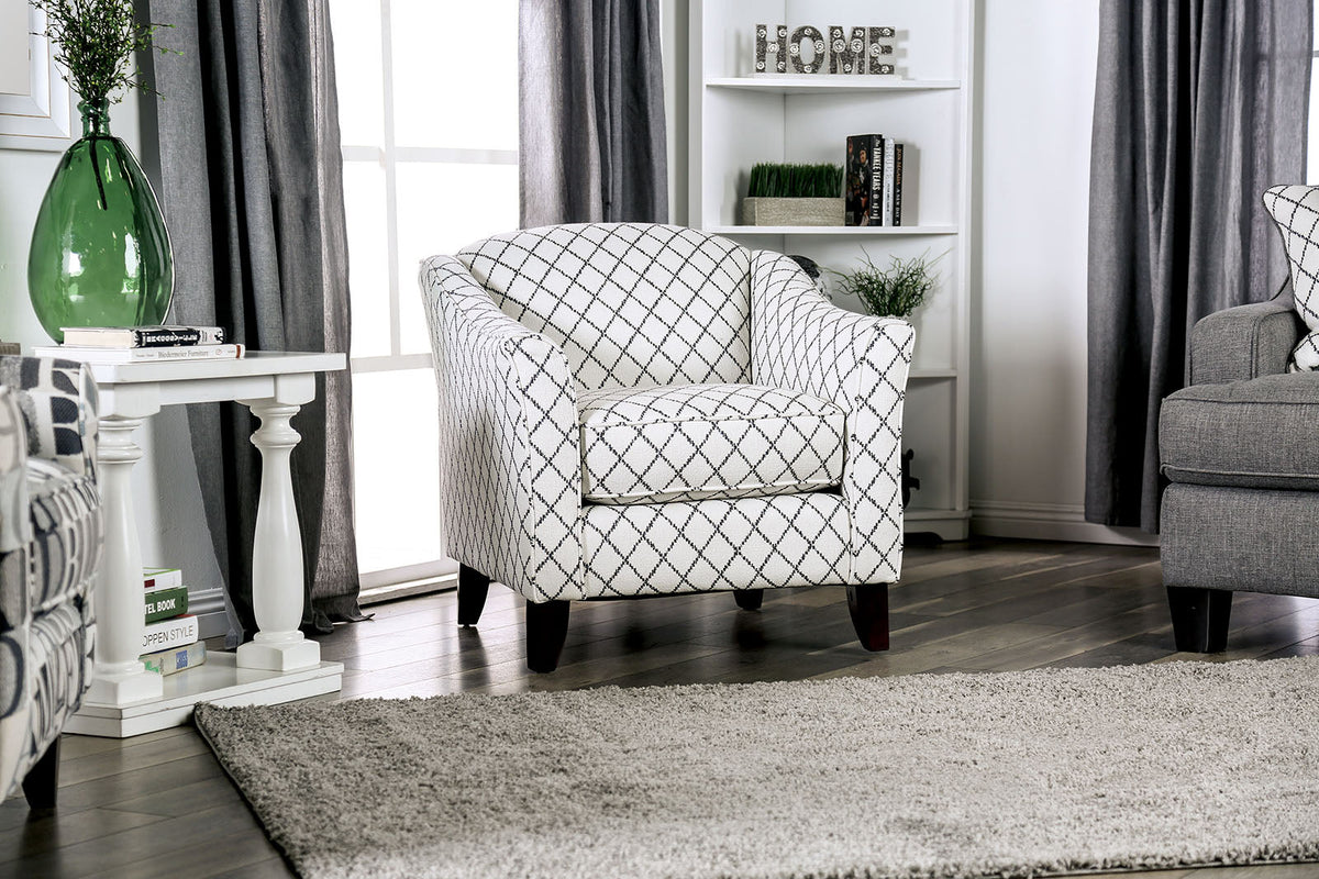 Verne Bluish Gray Transitional Living Room Set