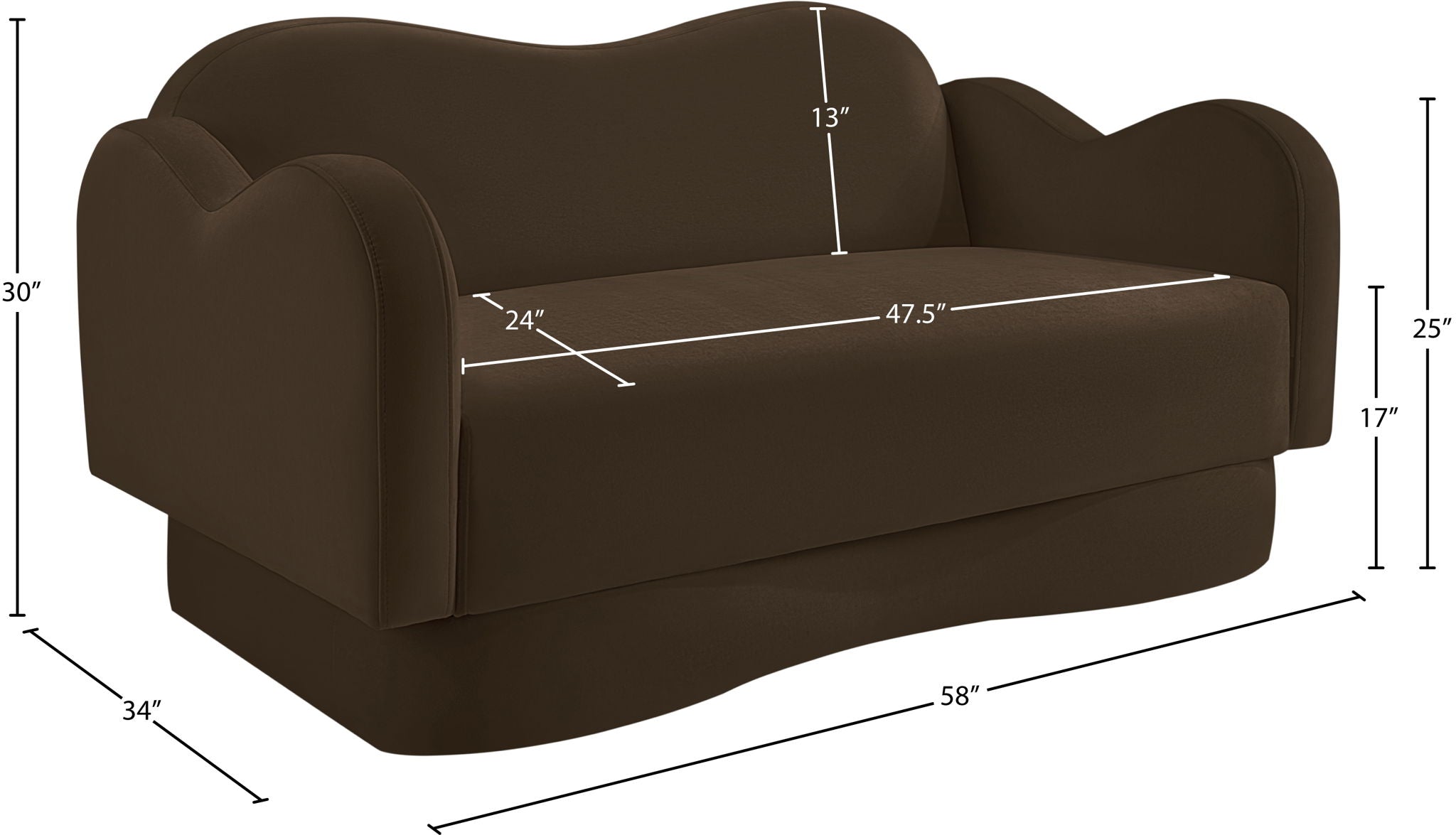Bloom - Velvet Loveseat
