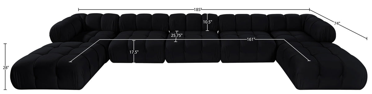 Orin - 7 Piece Modular Sectional (3 Modular Chairs, 2 Corner Chairs & 2 Ottomans)