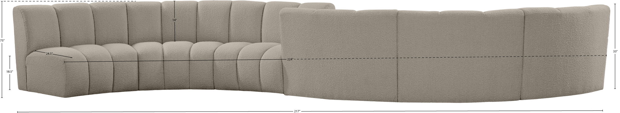 Infinity - 6 Piece Boucle Modular Sectional