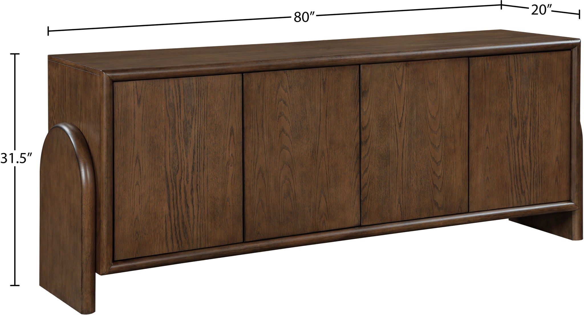 Elanor - Oak Veneer And Solid Wood Sideboard/Buffet