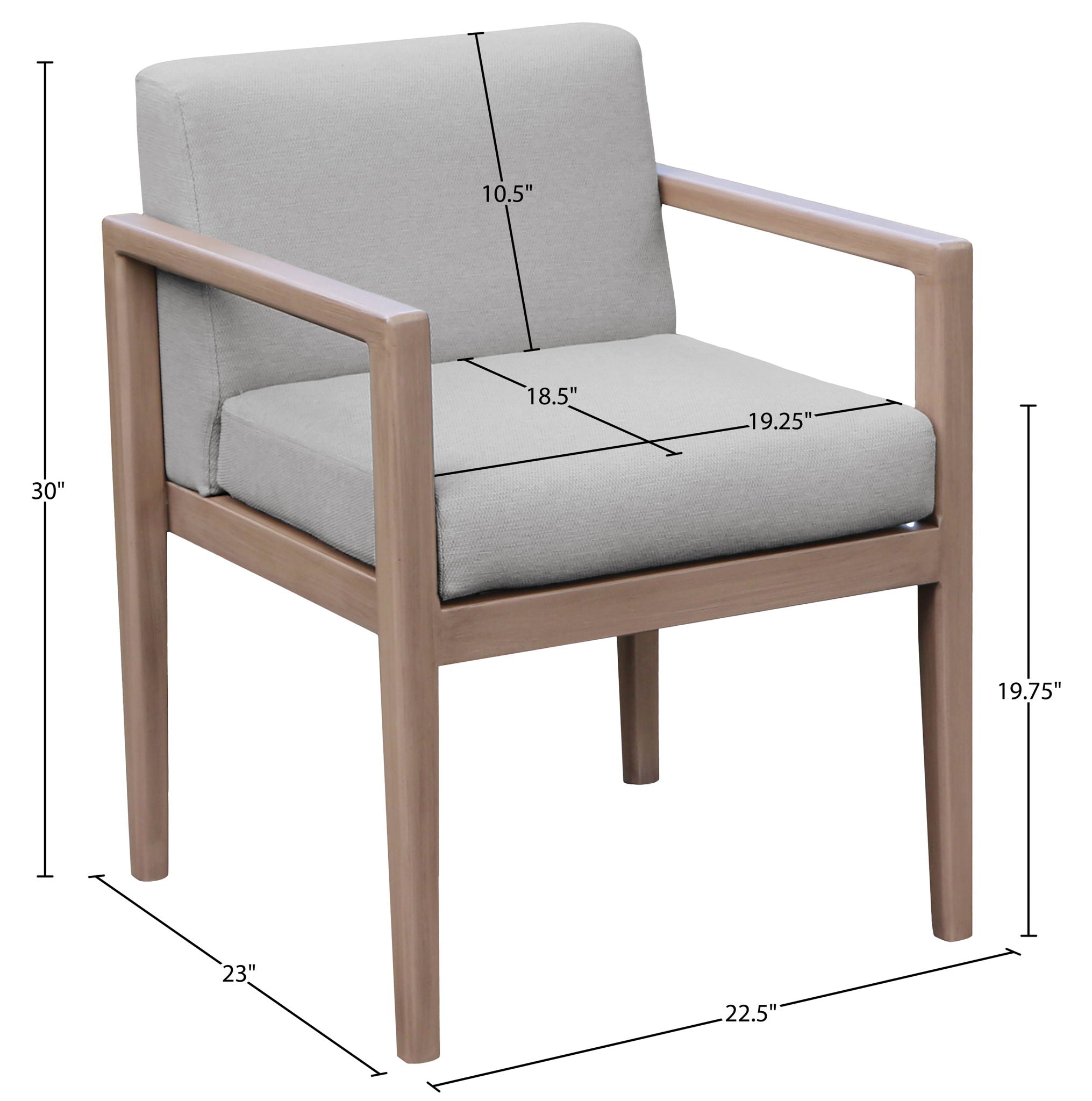 Solace - Olefin Performance Fabric Outdoor Patio Dining Arm Chair