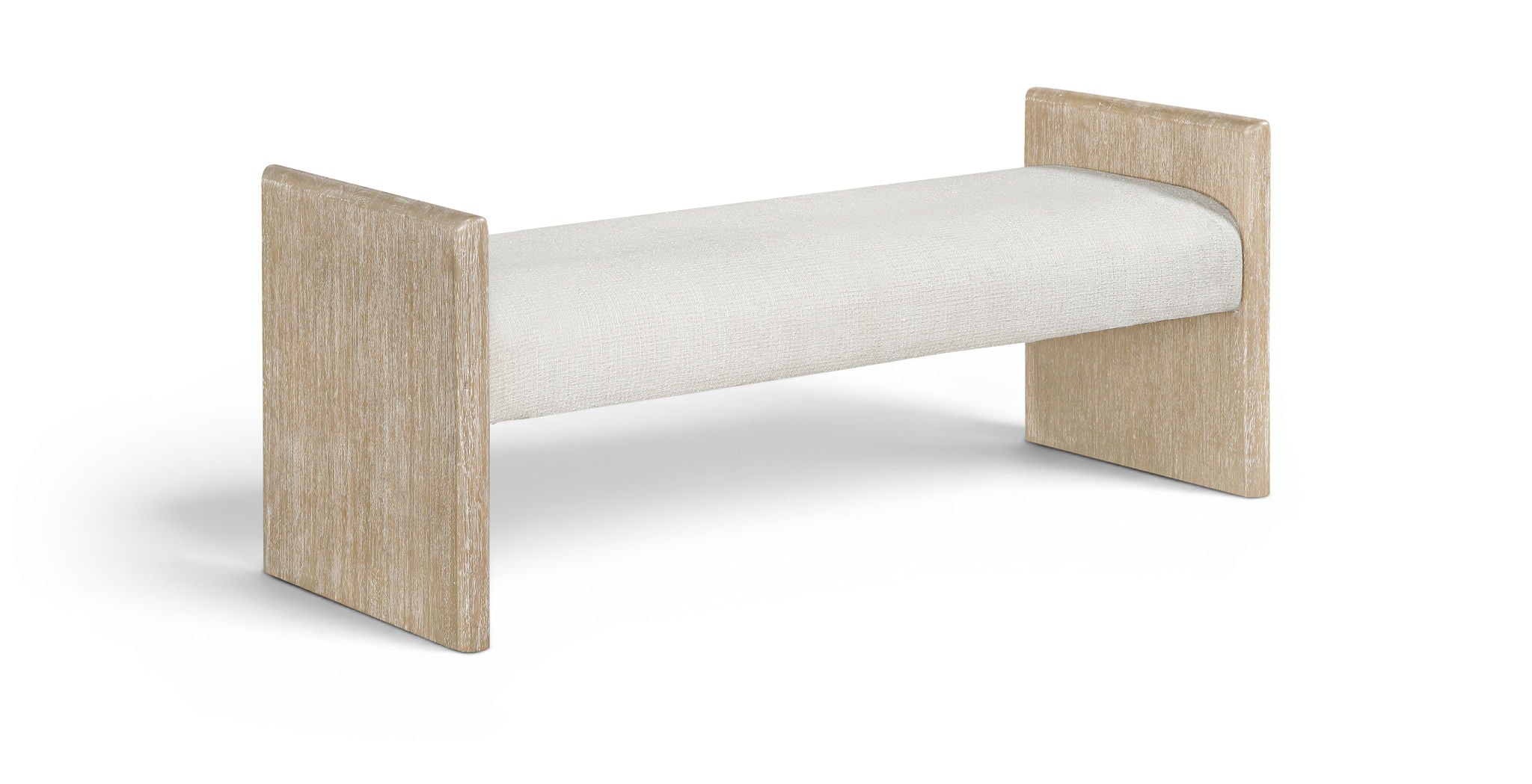 Hickory - Fabric Upholstered Bench - Natural Frame
