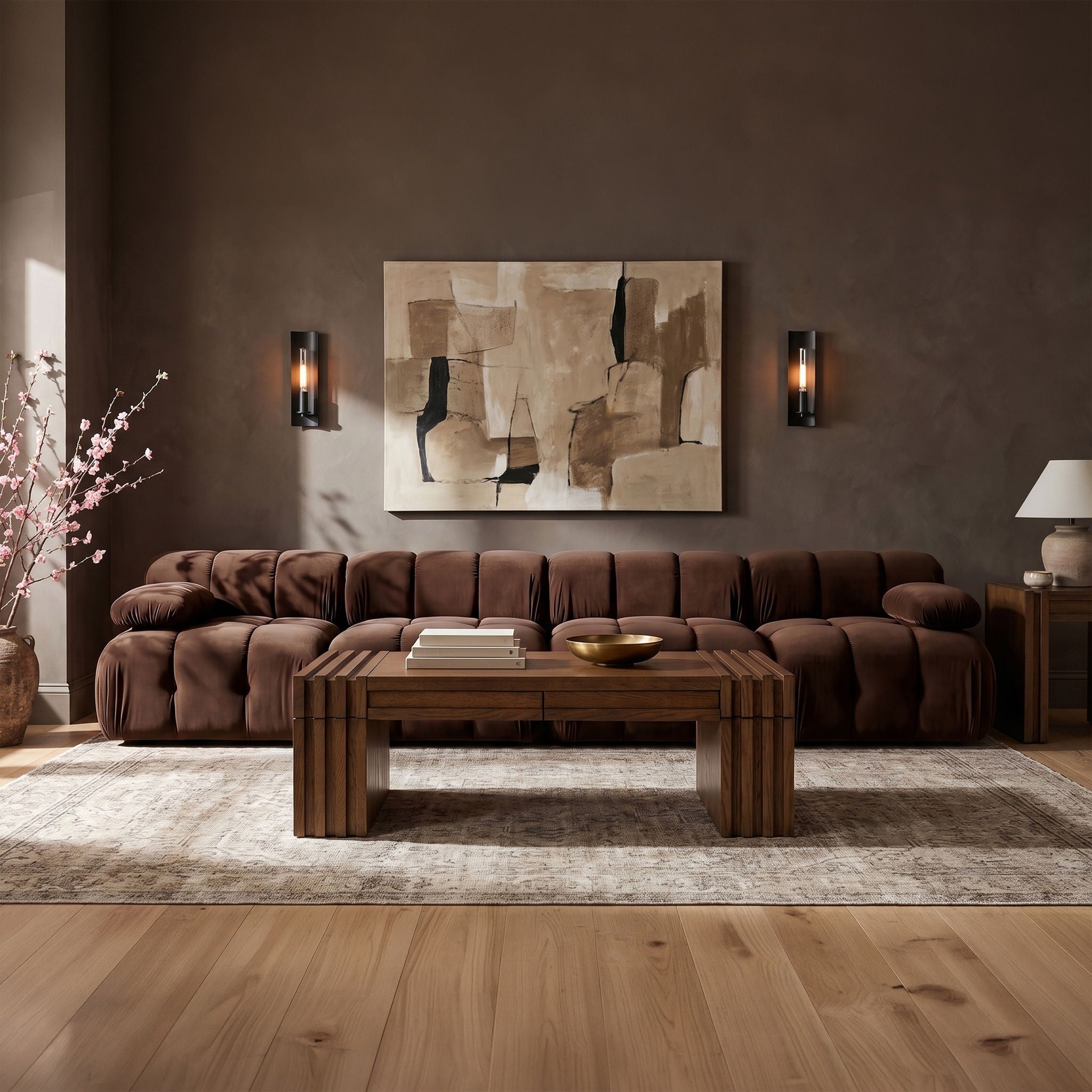 Orin - Velvet 4 Piece Modular Sofa