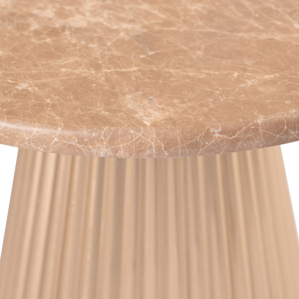 Cindra - Genuine Marble Top And Iron Base Table