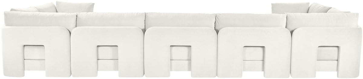 Hammond - Velvet Performance Fabric Upholstered 7 Piece U-Shaped Sectional