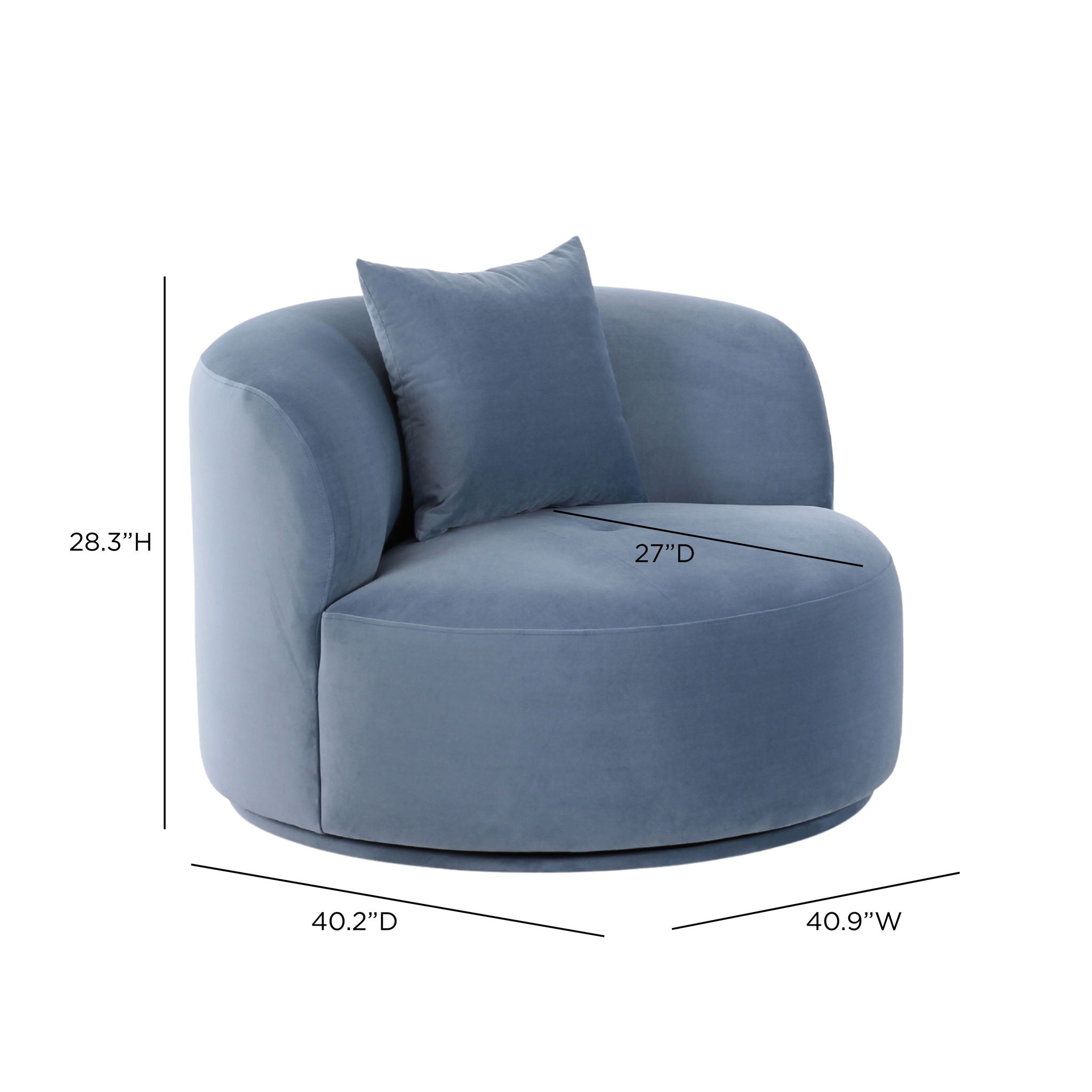 Fickle - Velvet Swivel Chair