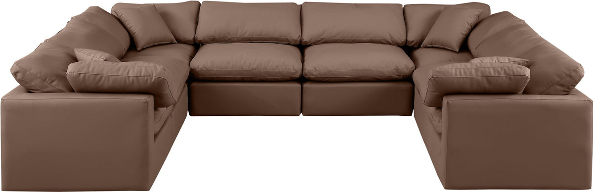 Indulge - Faux Leather 8 Piece Modular Sectional