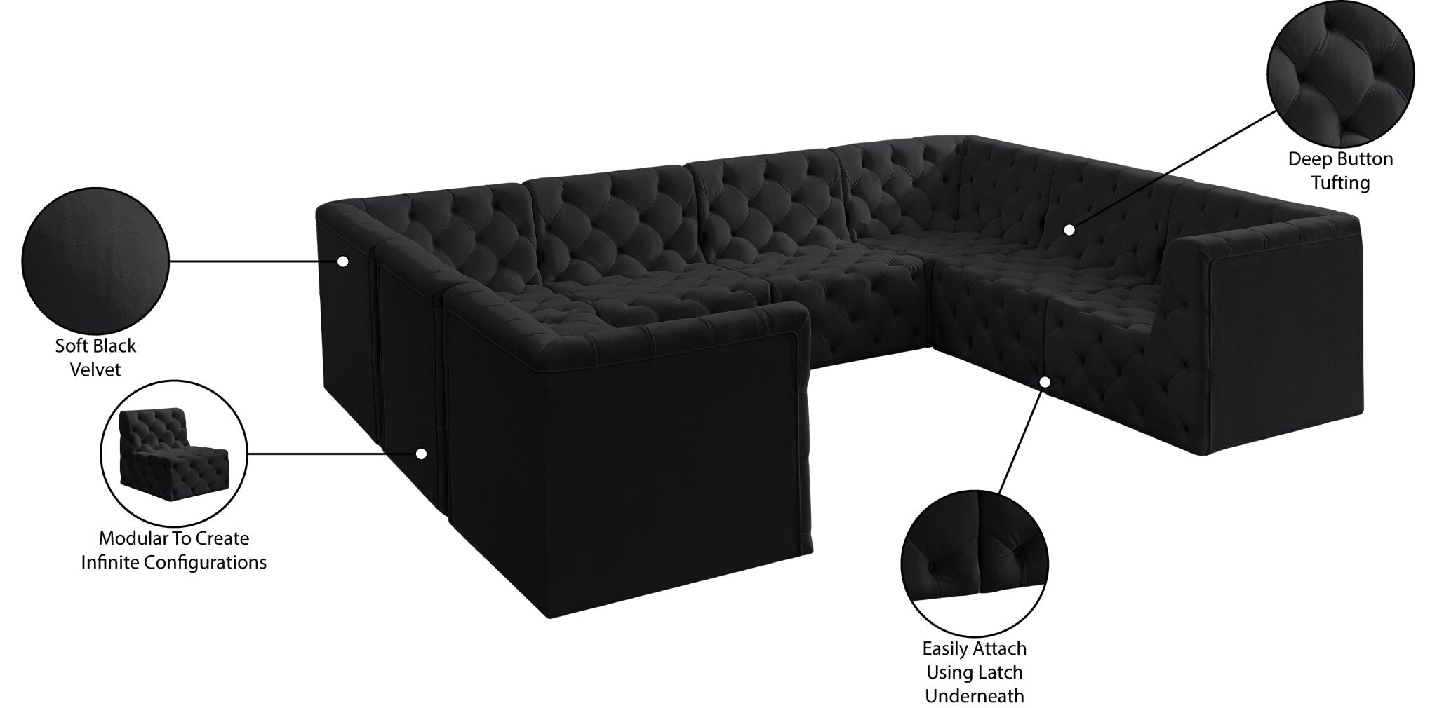 Tuft - 8 Piece Modular Sectional