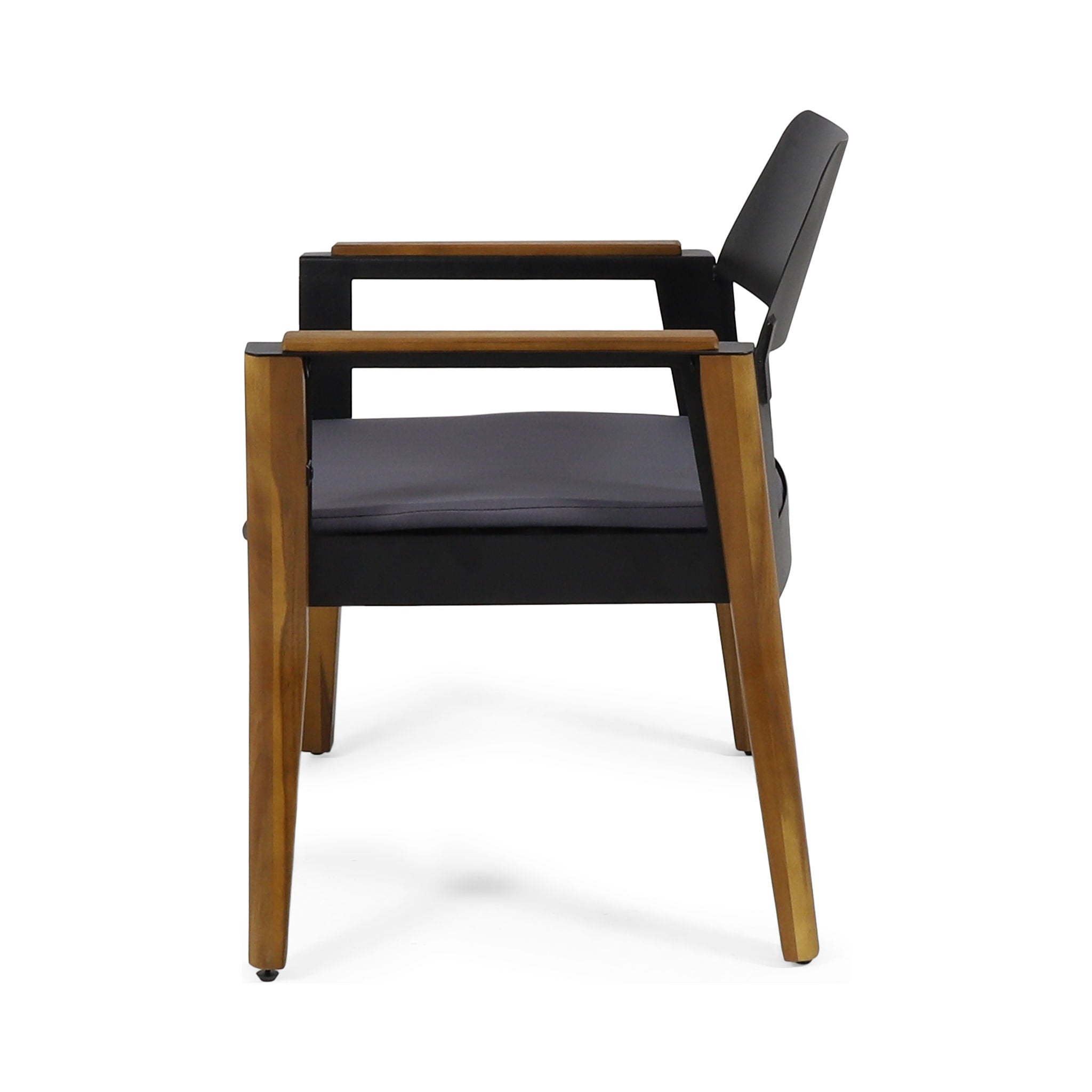 Soho - Transitional Style Outdoor Club Chair (Set of 2) With Cushions - Teak
