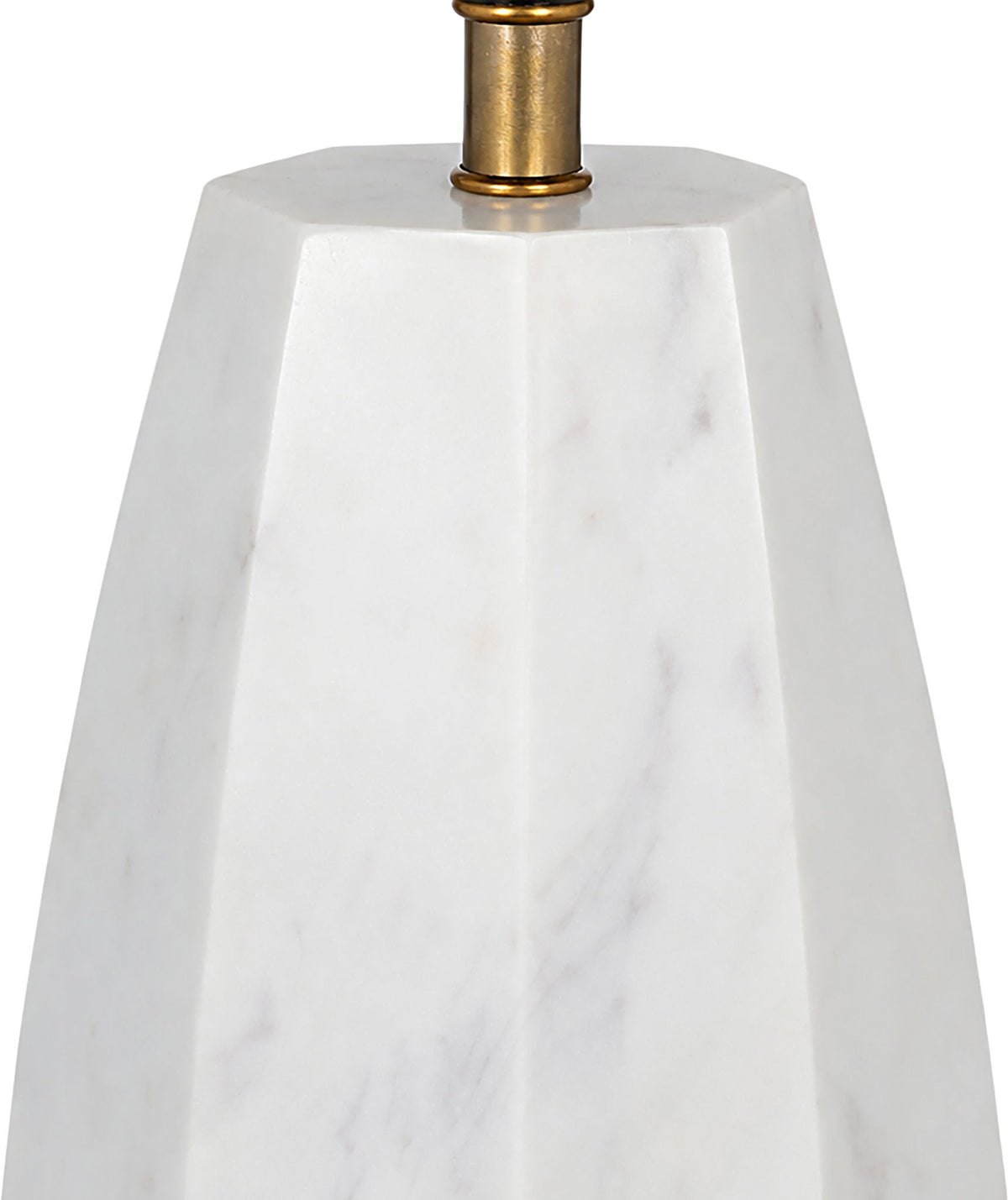 Seraphine - Genuine Marble And Linen Textured Fabric Table Lamp