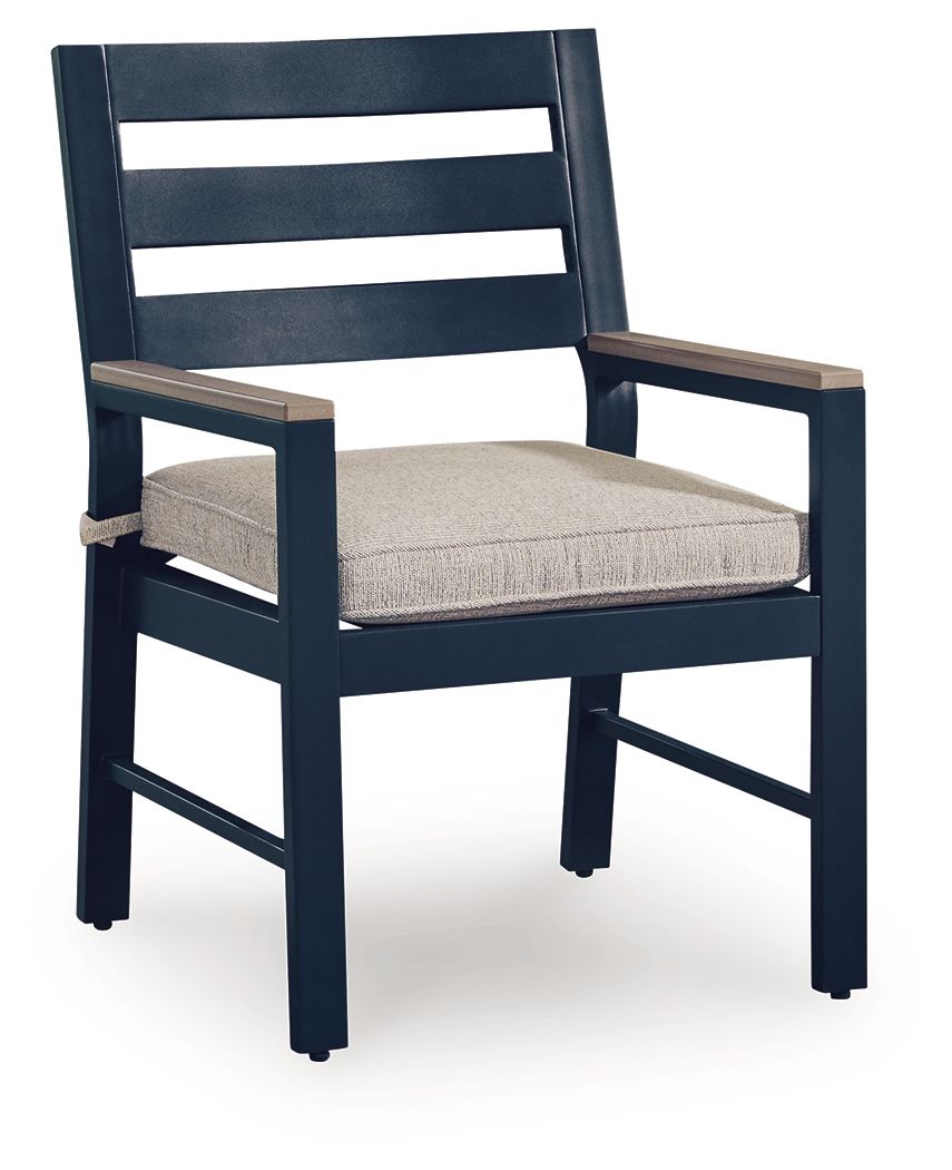East Beach - Arm Chair With Cushion (Set of 2) - Blue