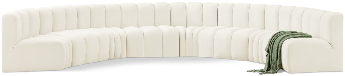 Arc - Velvet 8 Piece U-Shaped Modular Sofa