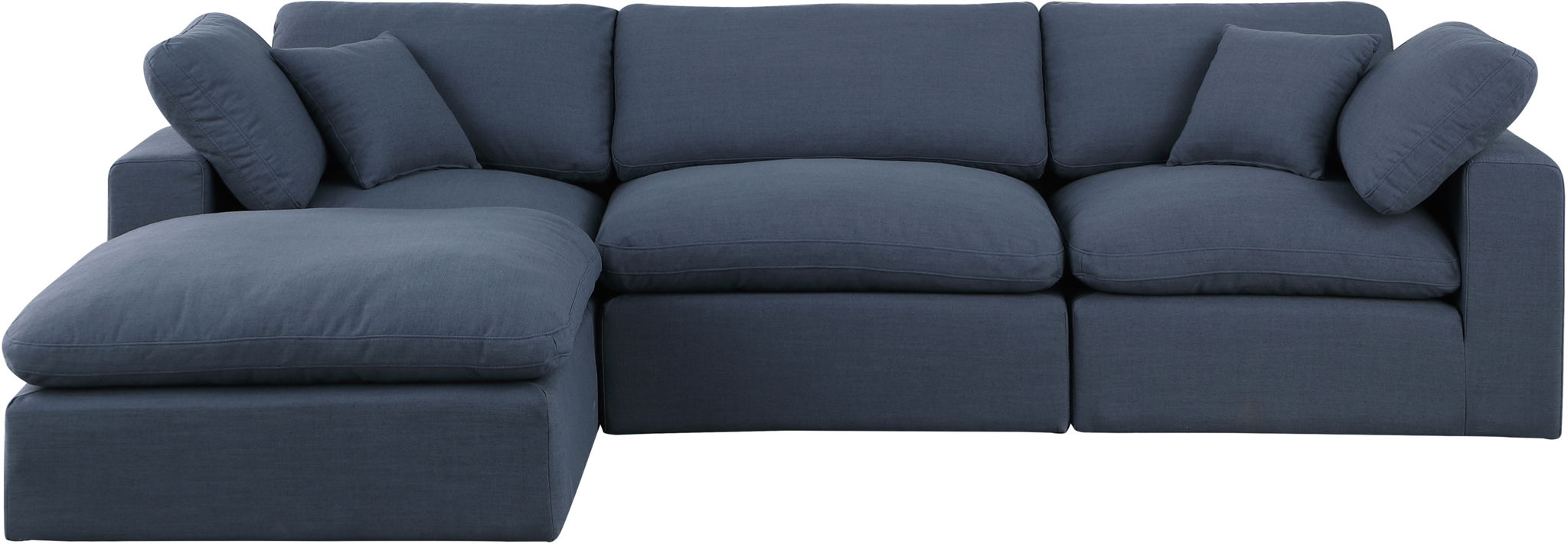 Comfy - 4 Piece Linen Fabric Modular Sectional With Chaise