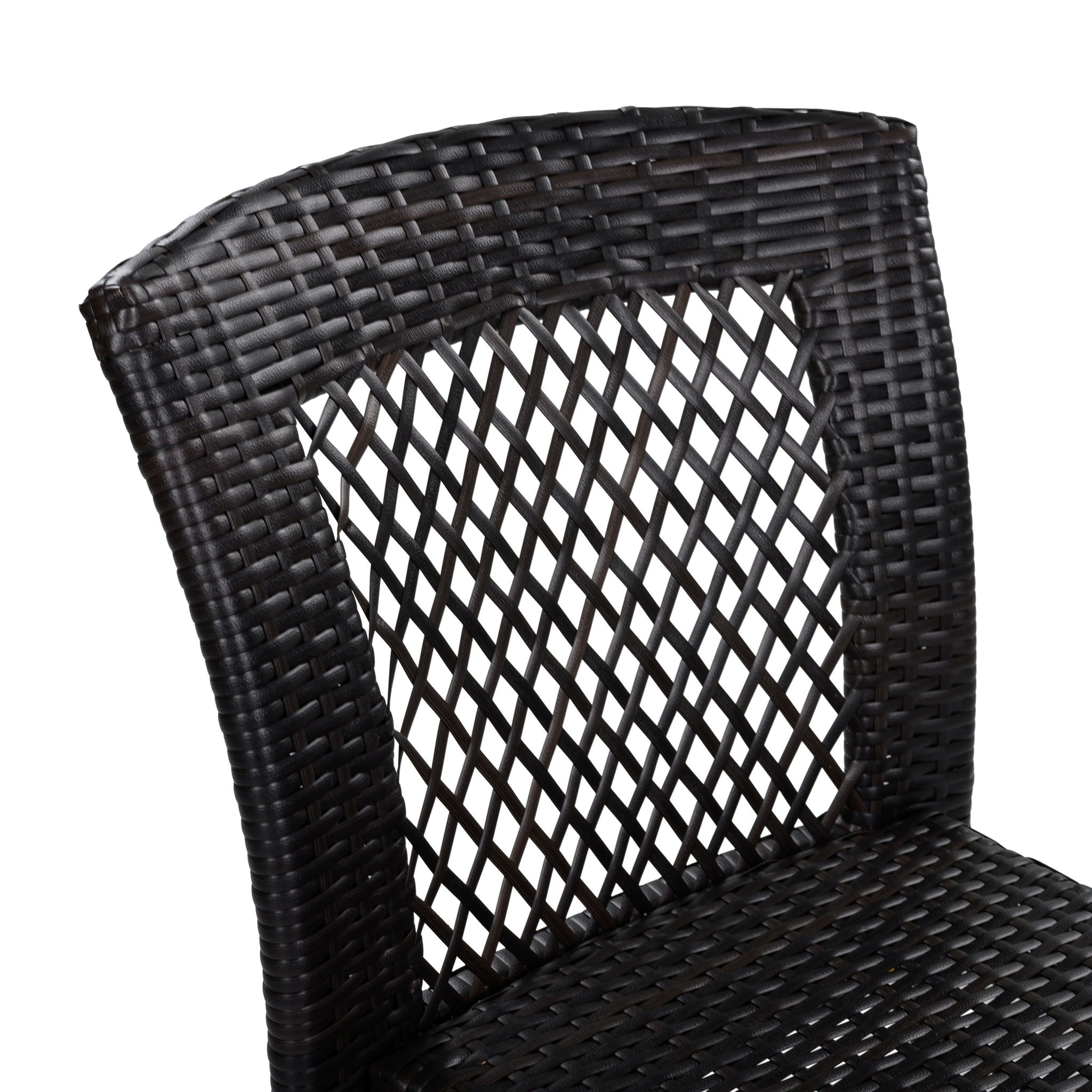 7 Piece Outdoor Patio Dining Set With Table & 6 Chairs - Brown / Brown Multi
