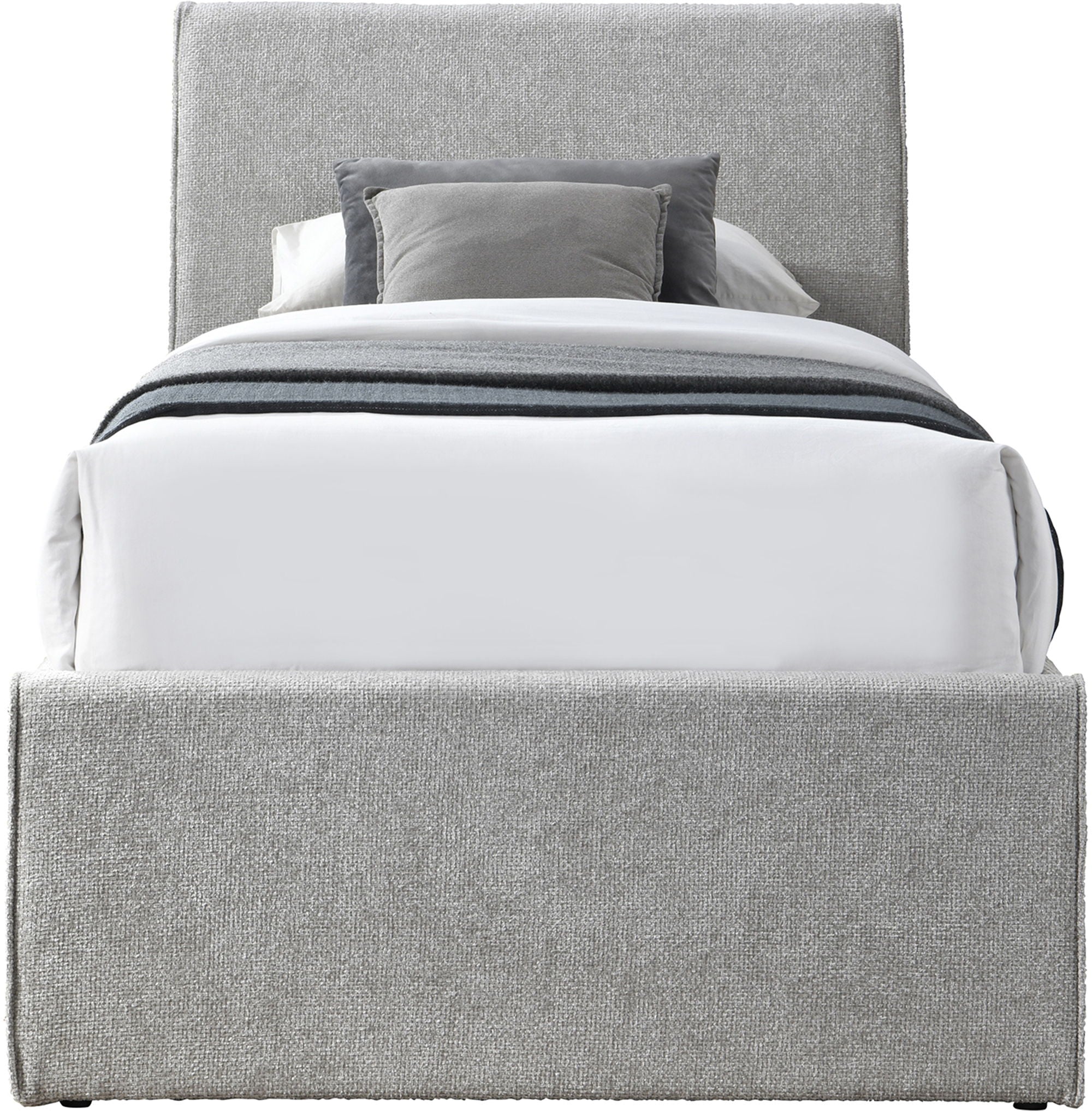Myles - Chenille Twin Trundle Bed