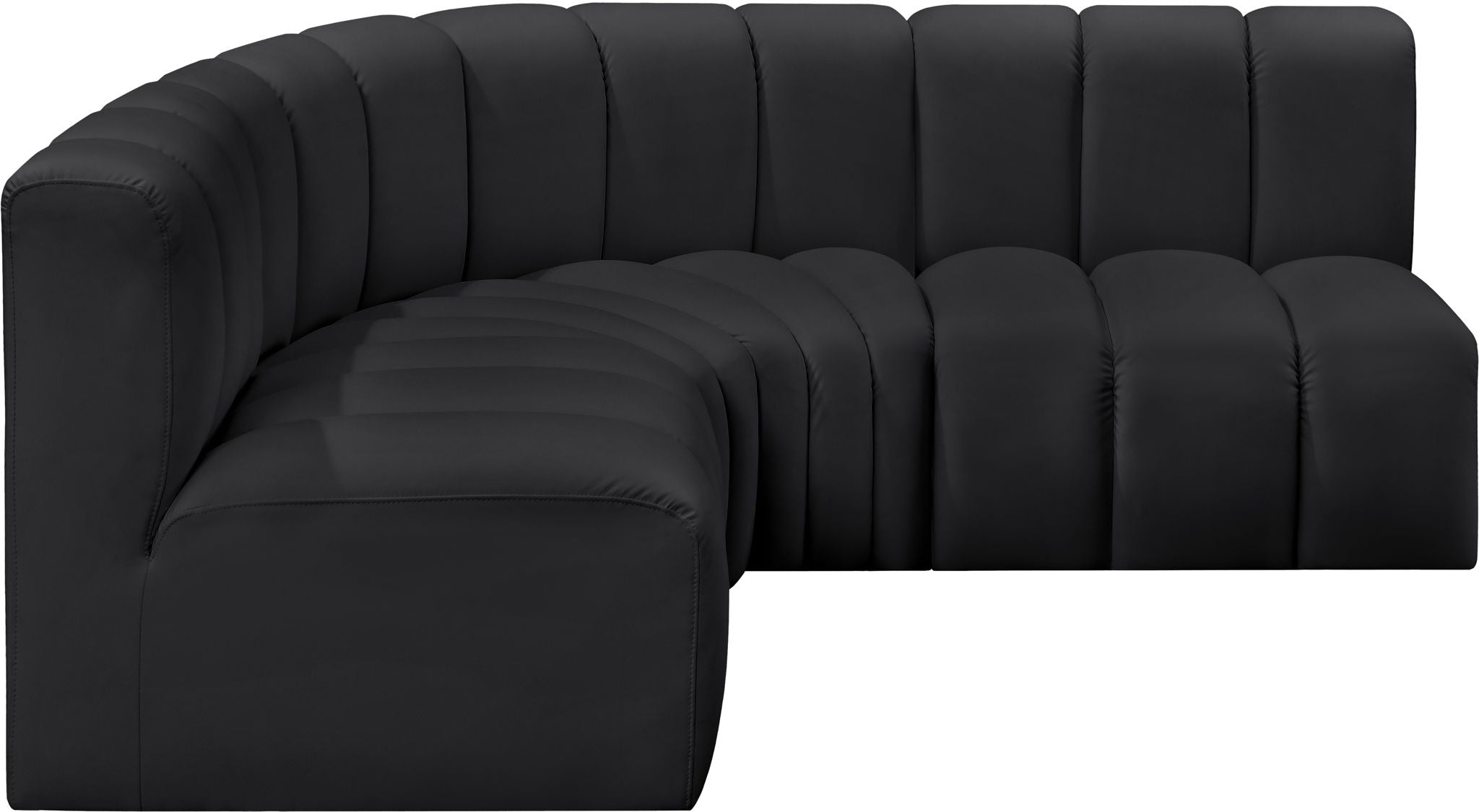 Arc - Faux Leather 4 Piece Corner Modular Sofa