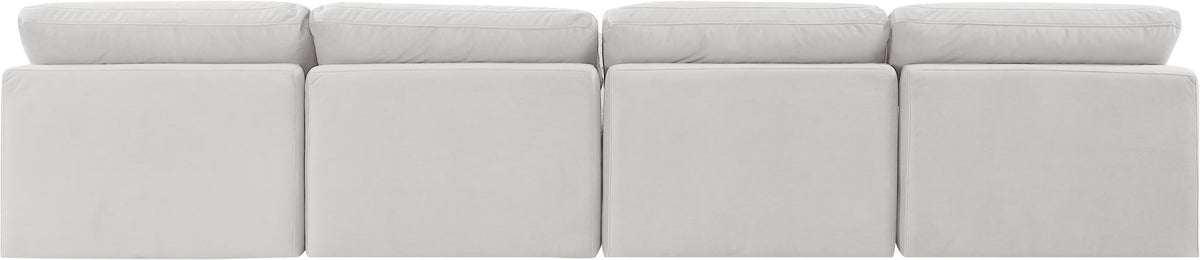 Indulge - Velvet 4 Seat Modular Armless Sofa