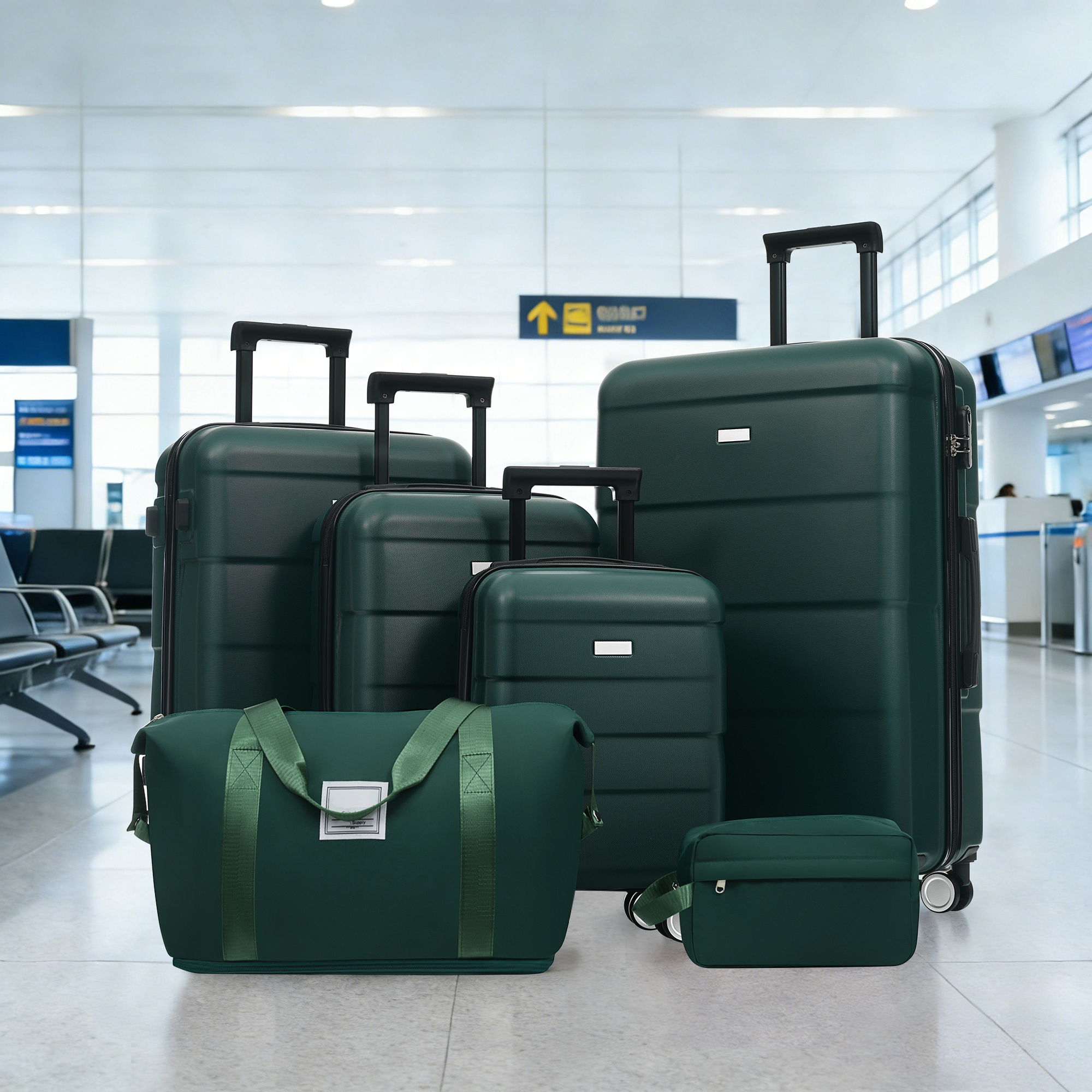 Hardshell Luggage Set 6 Piece With Duffel & Toiletry Bag
