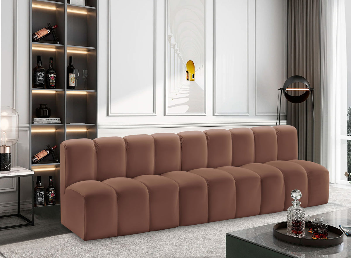 Arc - Faux Leather 3 Seats Modular Sofa