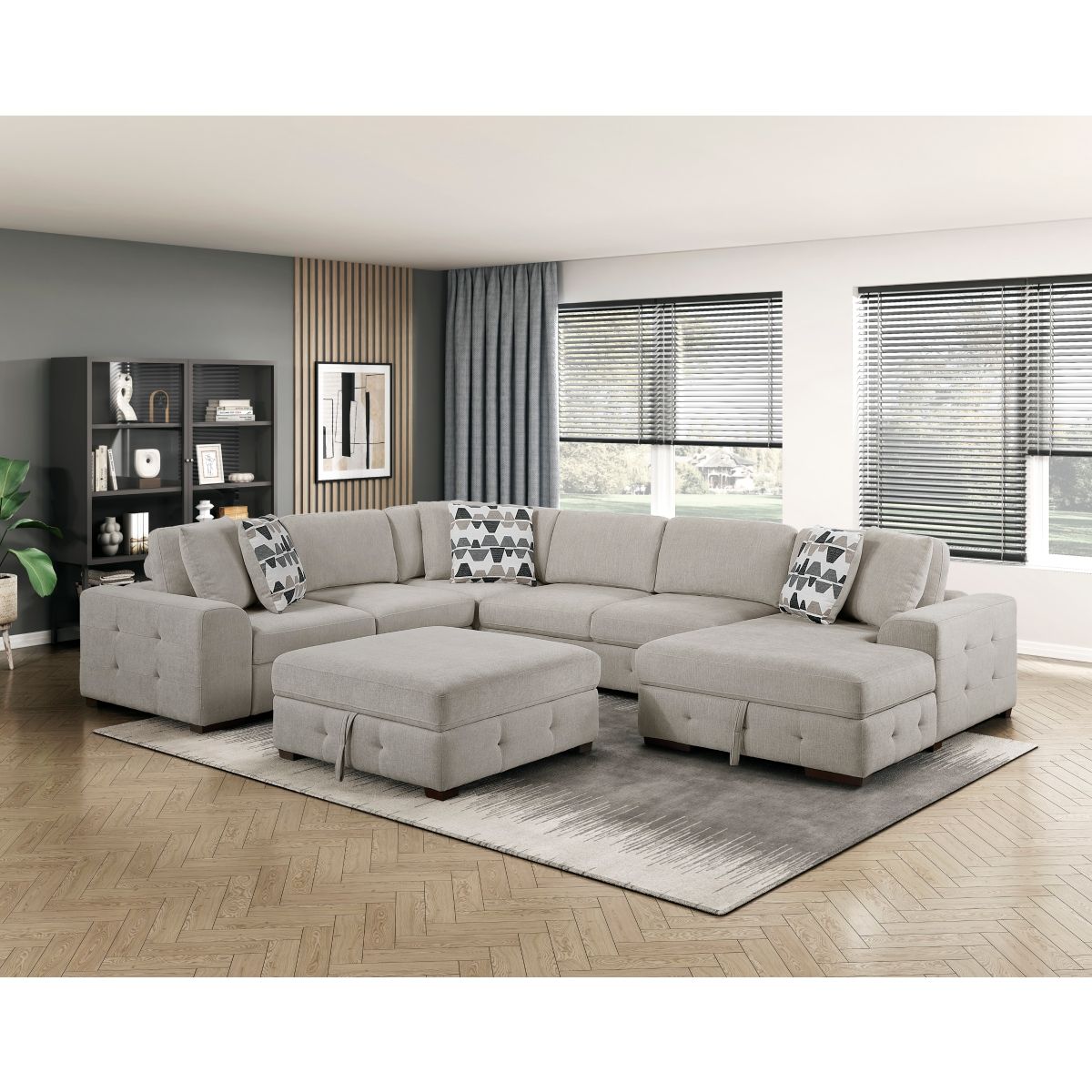 Raife - Sectional With Ottoman