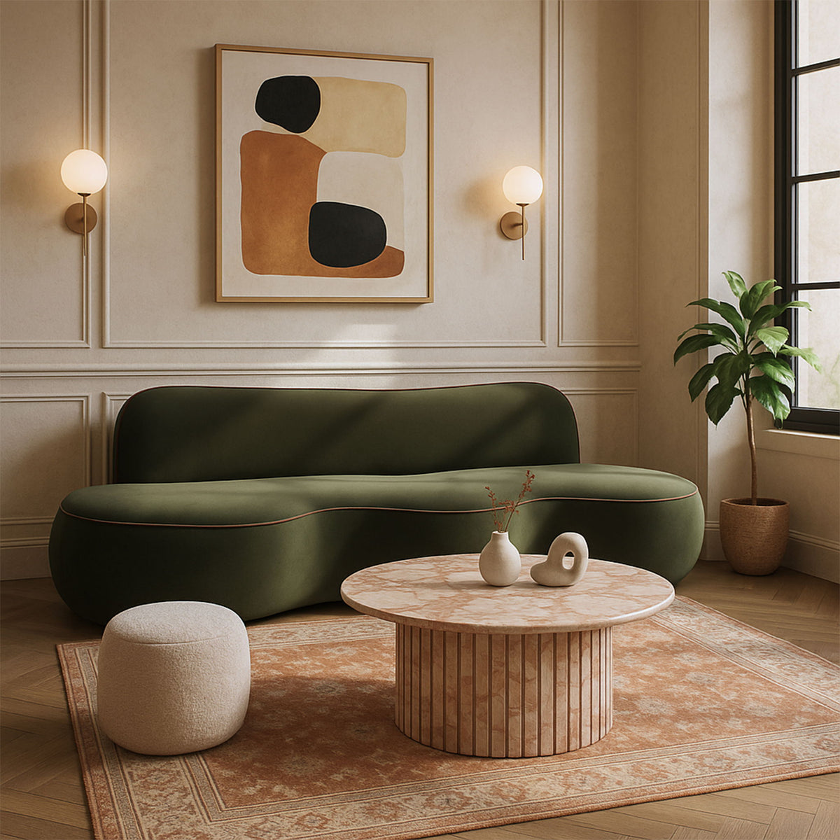 Swerve - Velvet 101" Upholstered Sofa