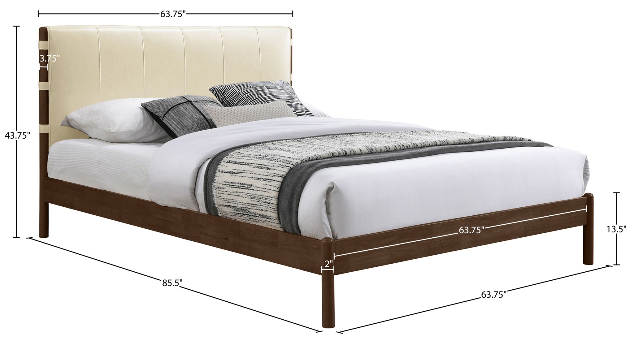 Arielle - Vegan Leather Upholstered Bed