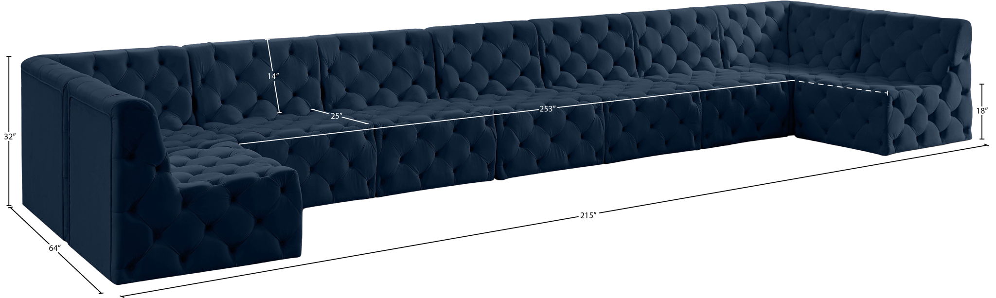 Tuft - 9 Piece Modular Sectional