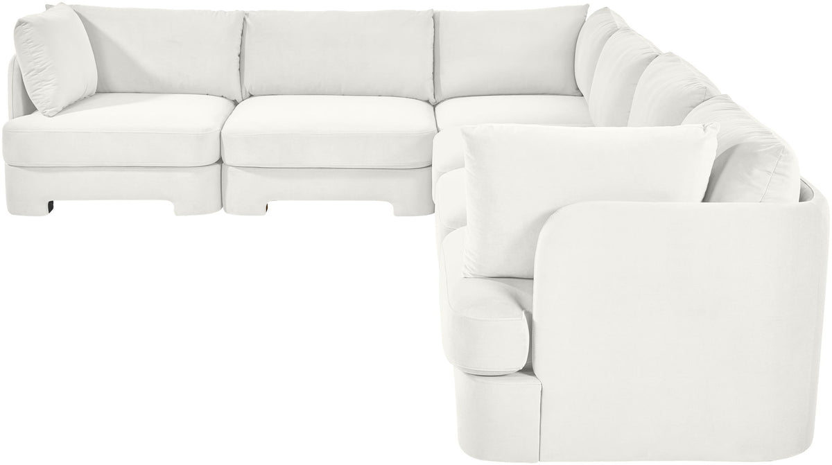 Hammond - Velvet Performance Fabric Upholstered 6 Piece Corner Sectional