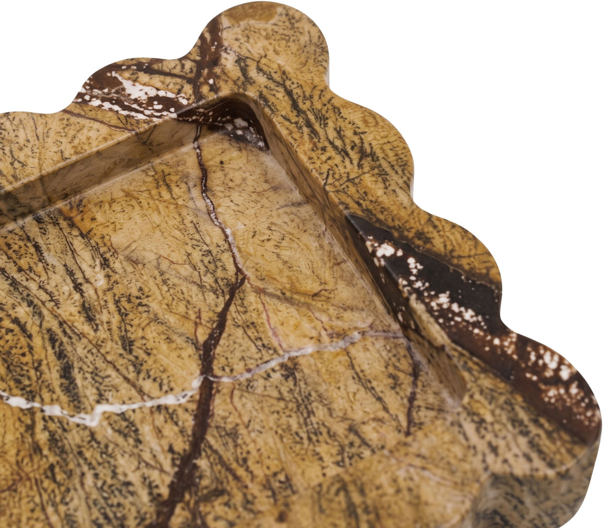Josie - Genuine Marble Tray - Brown