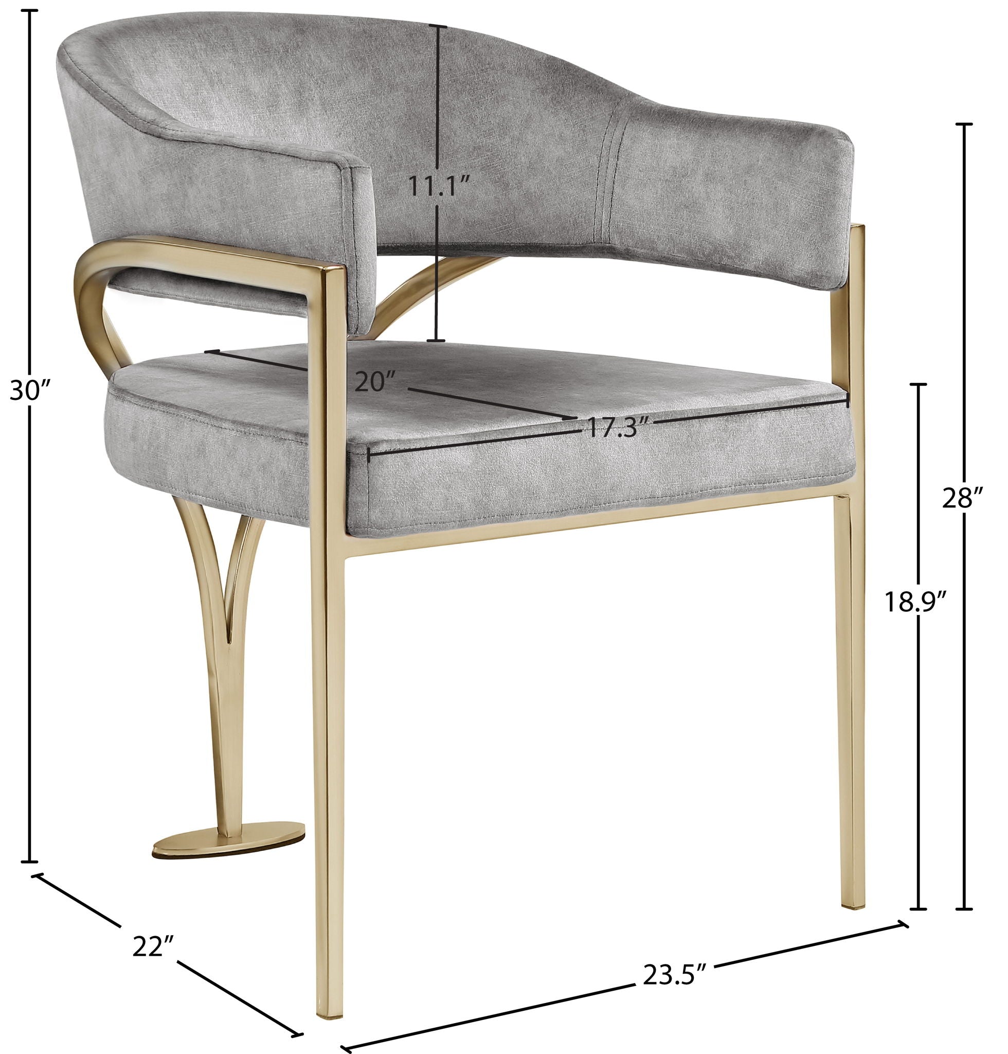 Madelyn - Dining Chair (Set of 2) - Brushed Brass