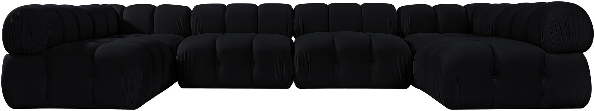 Orin - U-Shaped Velvet 6 Piece Modular Sectional