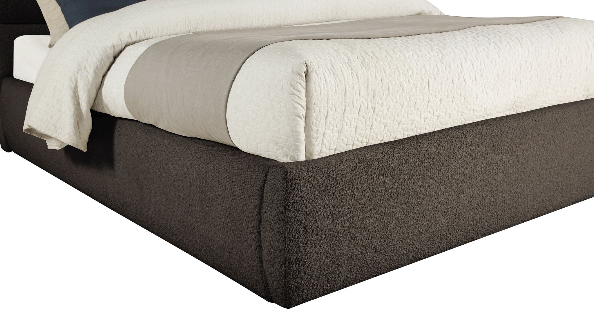 Adam - Boucle Fabric Bed With 70.5" Headboard